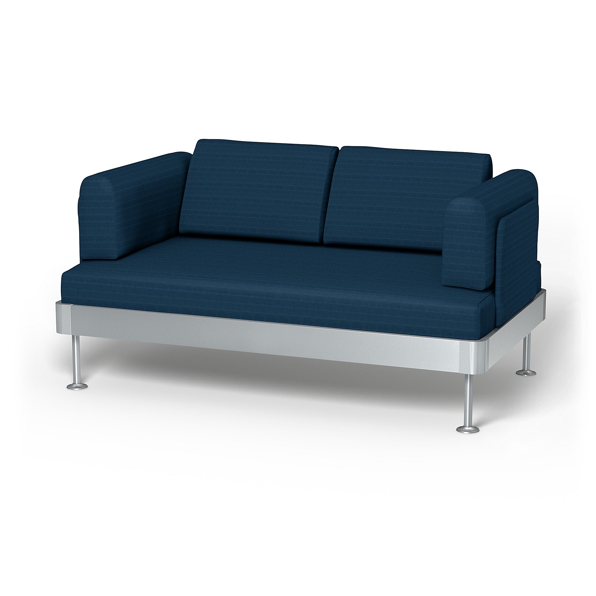 IKEA - Delaktig 2 Seater Sofa Cover, Denim Blue, Velvet - Bemz