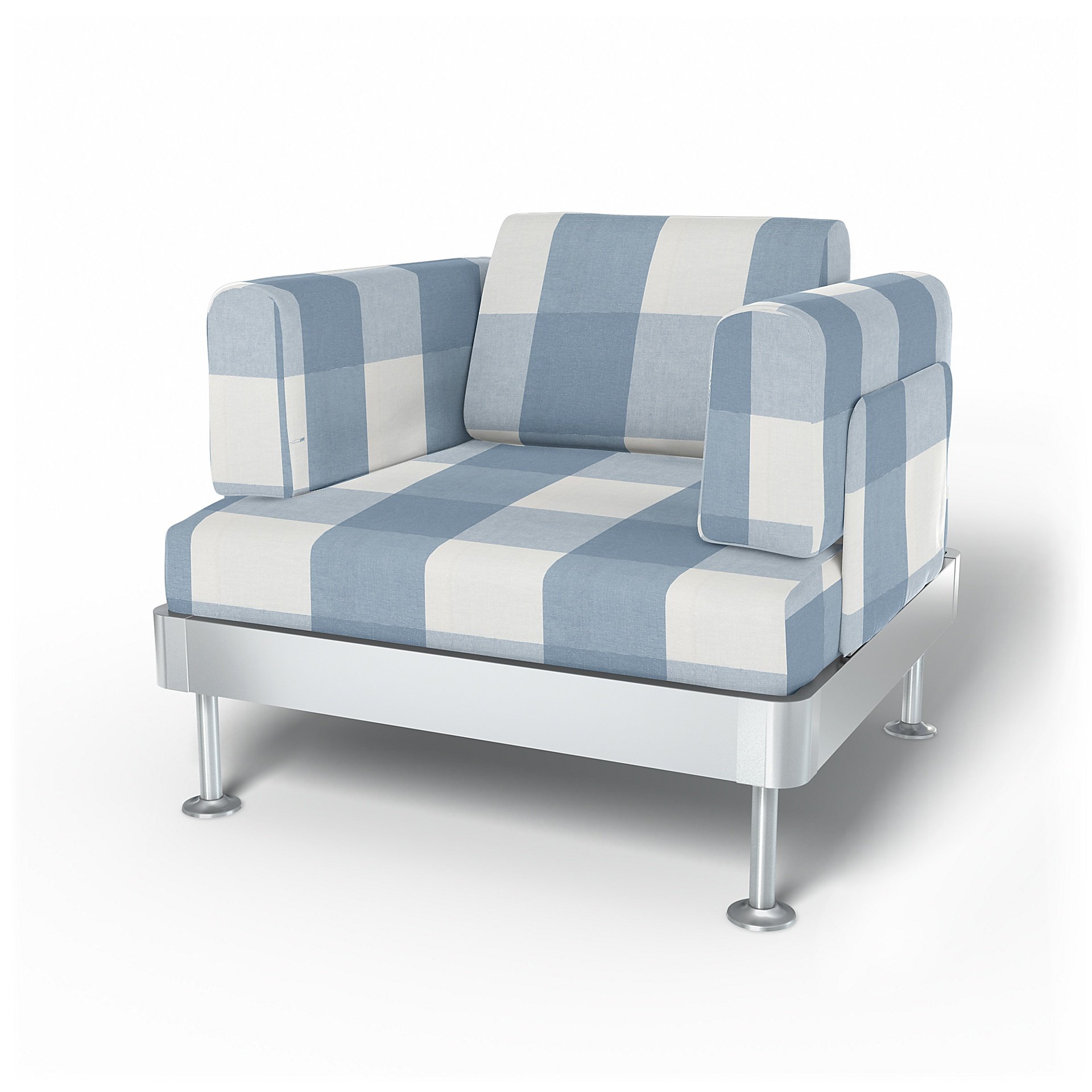 IKEA - Delaktig Armchair Cover, Sky Blue, Linen - Bemz