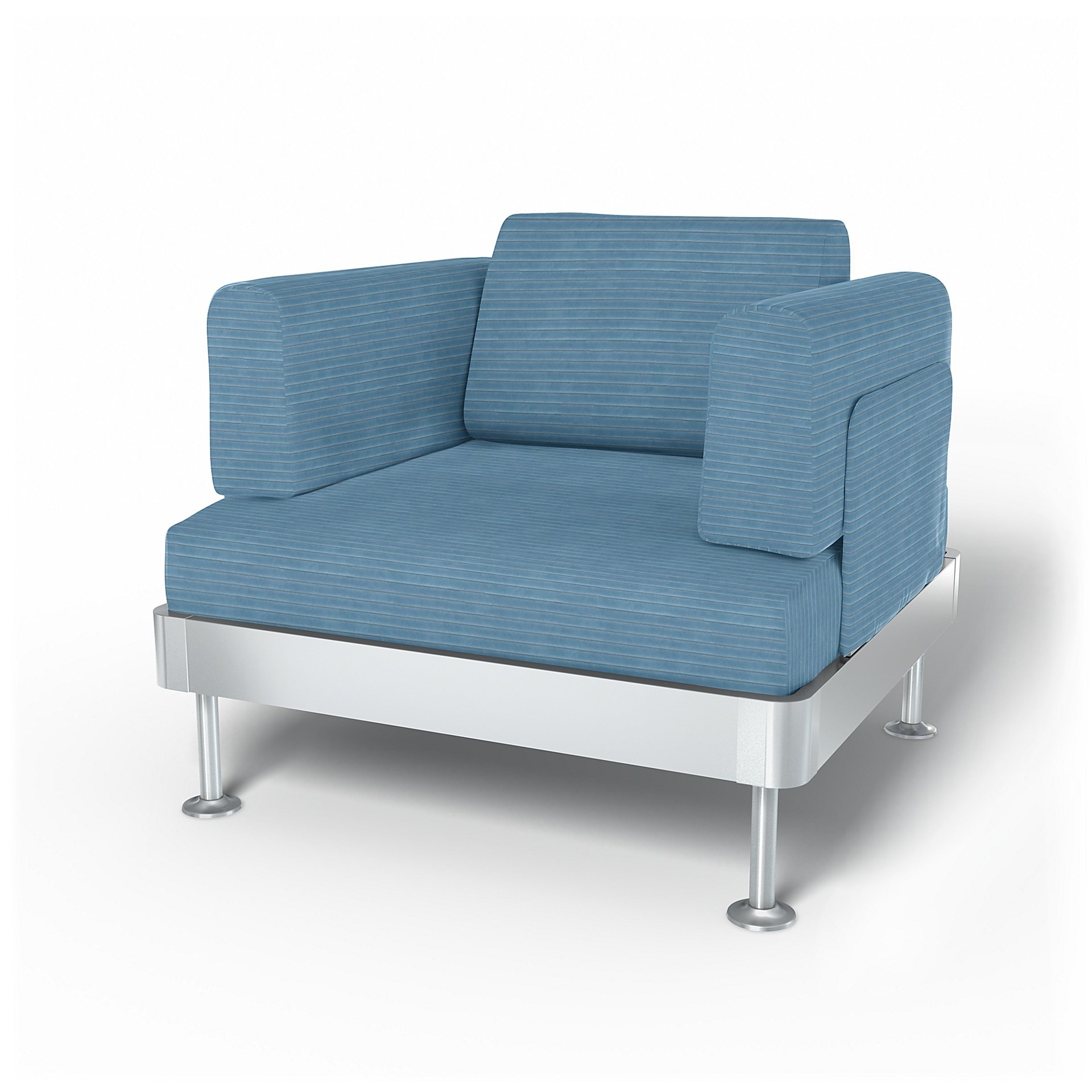 IKEA - Delaktig Armchair Cover, Sky Blue, Corduroy - Bemz