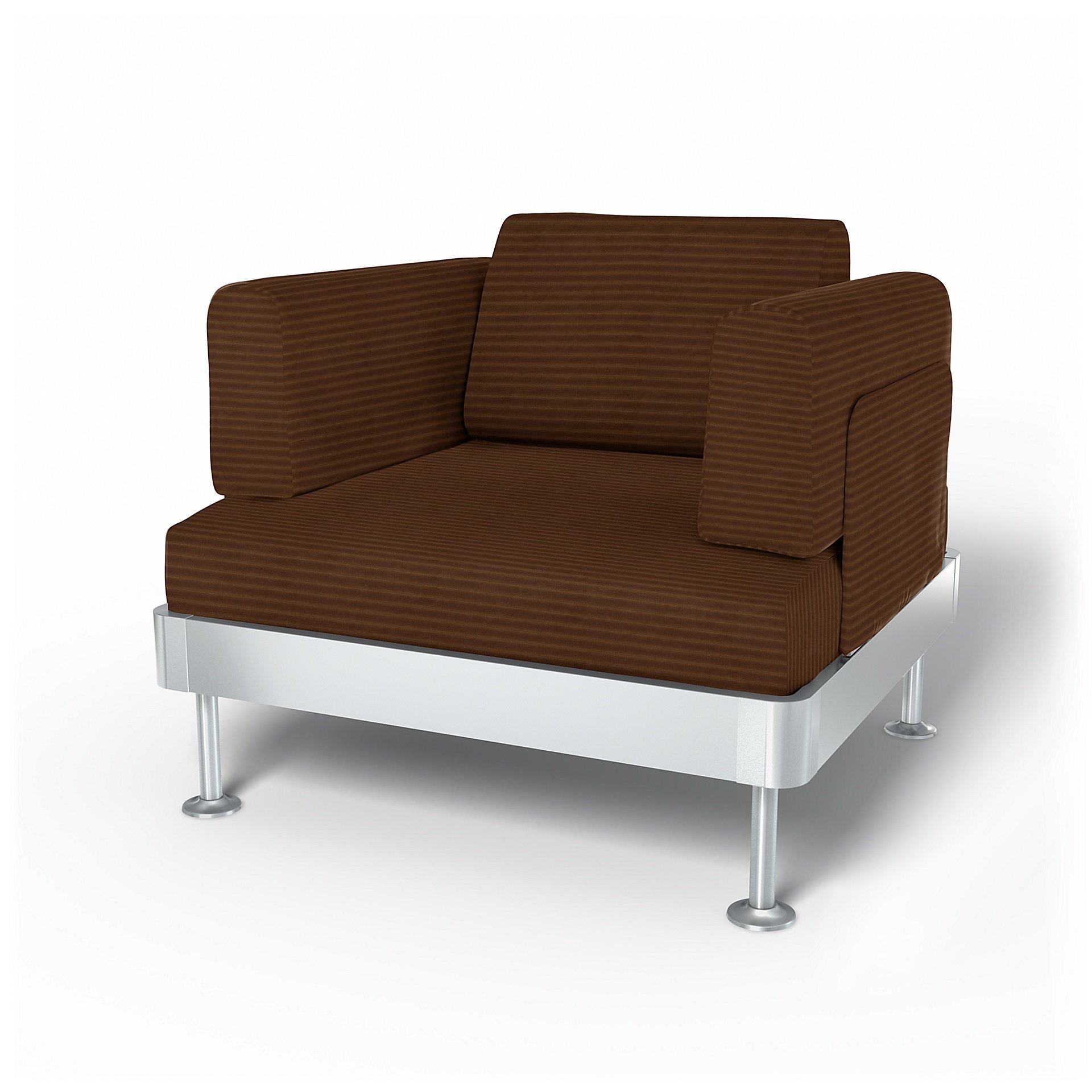 IKEA - Delaktig Armchair Cover, Chocolate Brown, Corduroy - Bemz