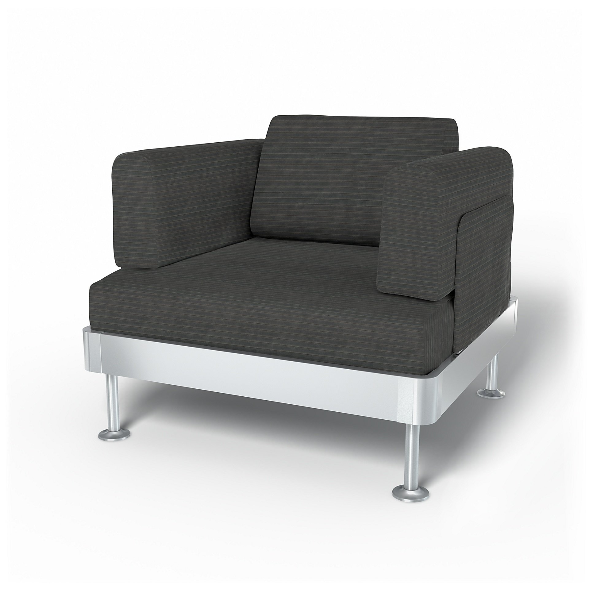 IKEA - Delaktig Armchair Cover, Licorice, Corduroy - Bemz
