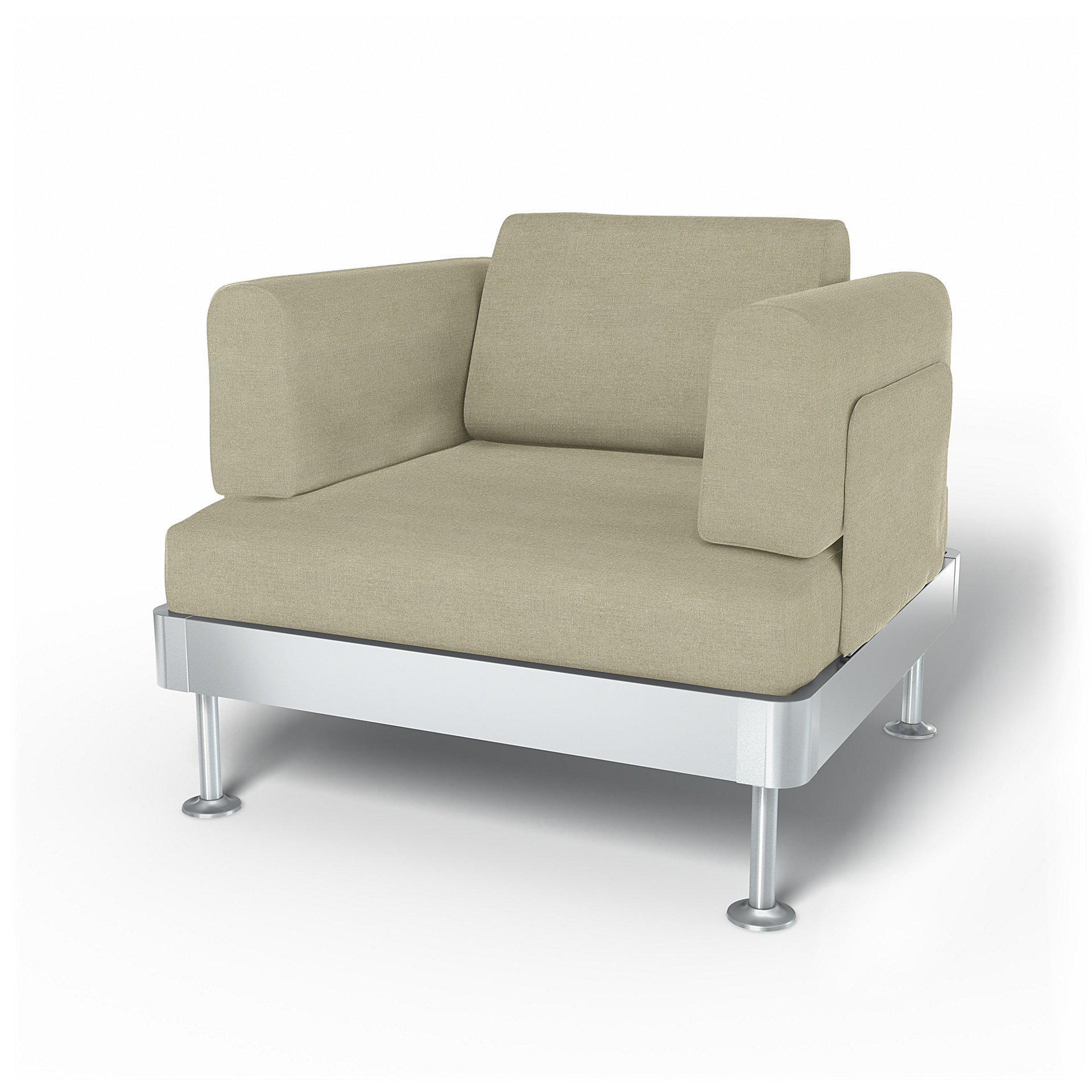 IKEA - Delaktig Armchair Cover, Pebble, Linen - Bemz