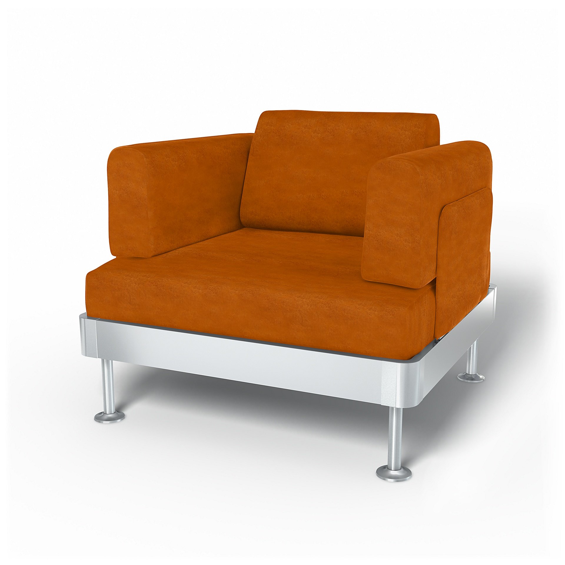 IKEA - Delaktig Armchair Cover, Cognac, Velvet - Bemz