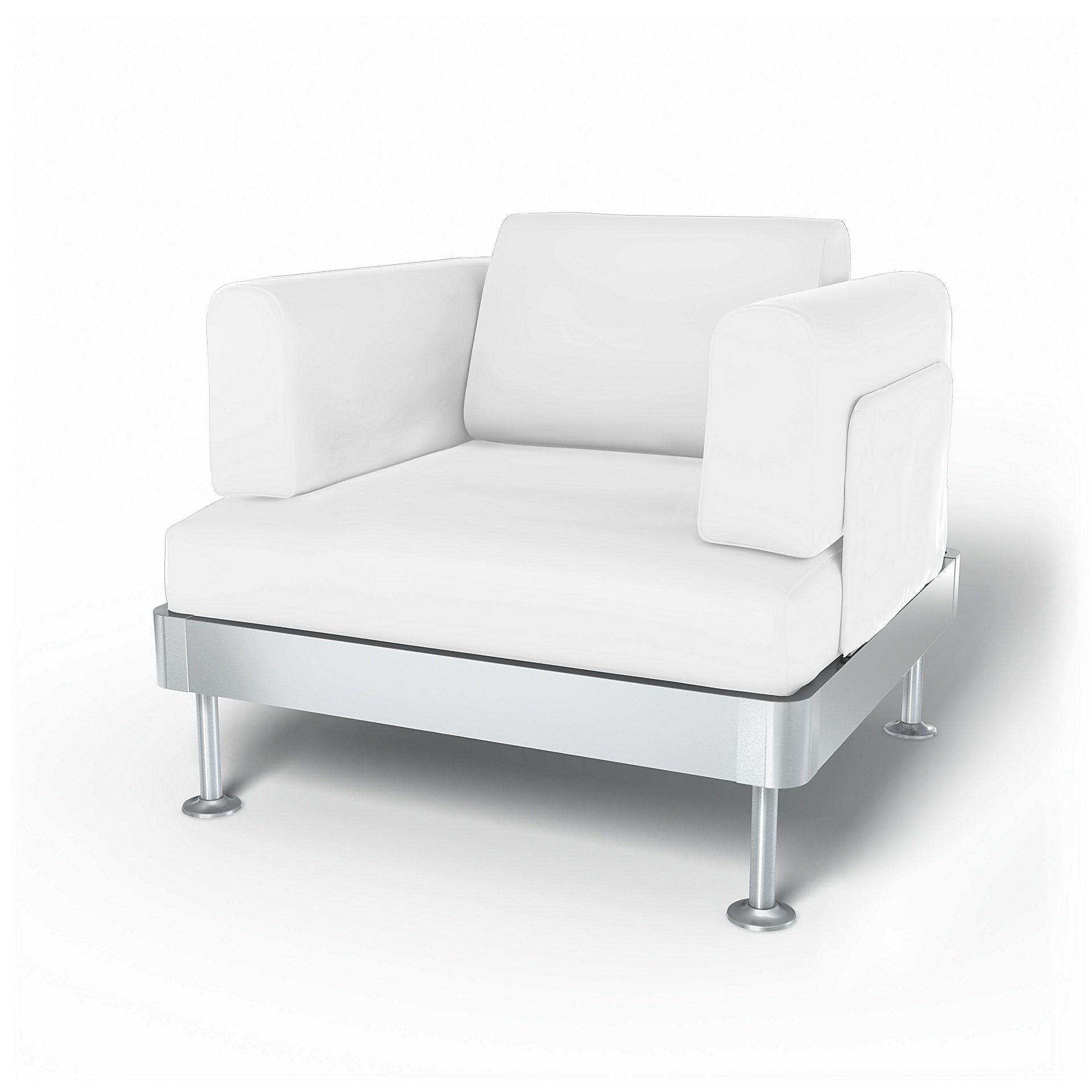 IKEA - Delaktig Armchair Cover, Absolute White, Linen - Bemz