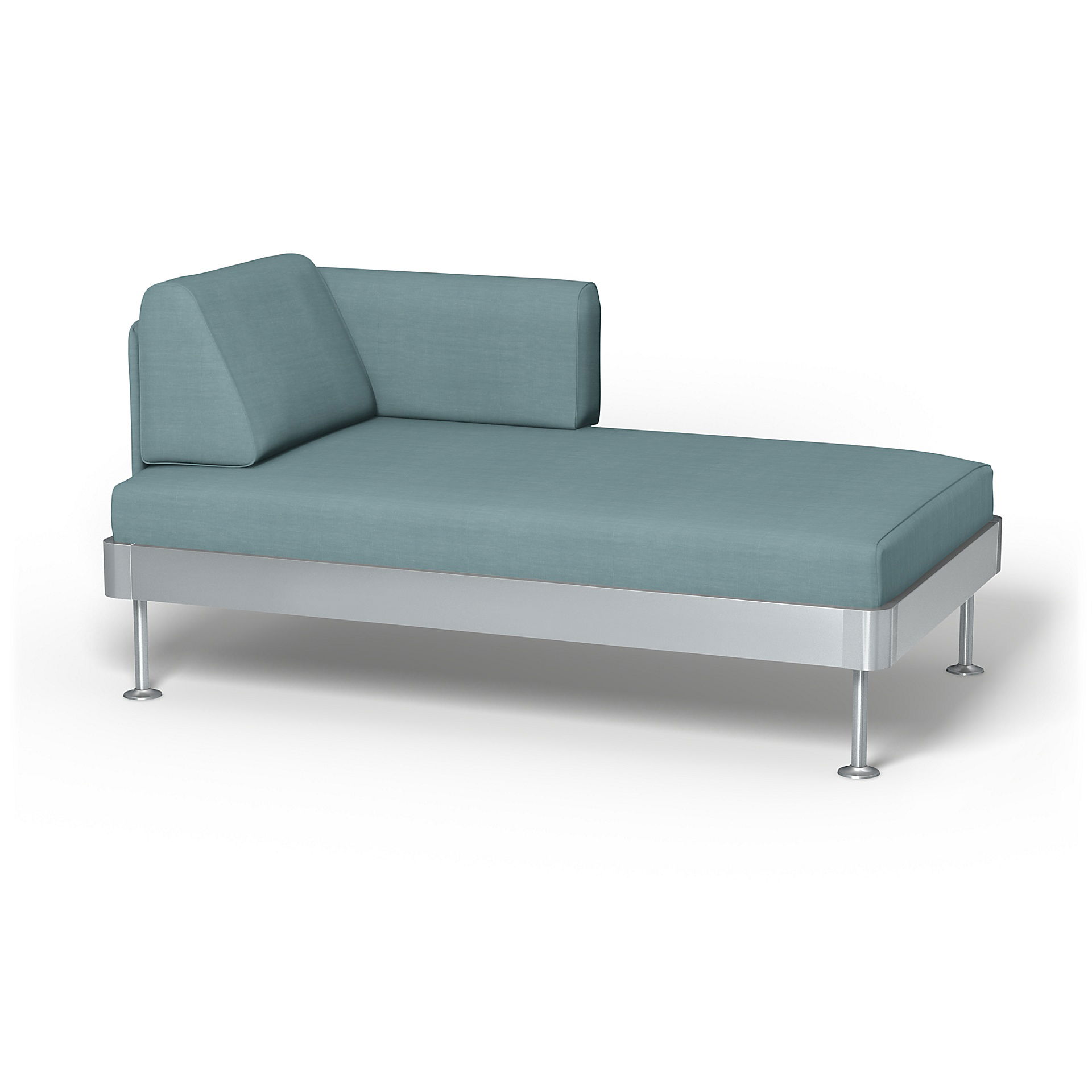 IKEA - Delaktig Chaise Longue Cover, Dusty Blue, Linen - Bemz