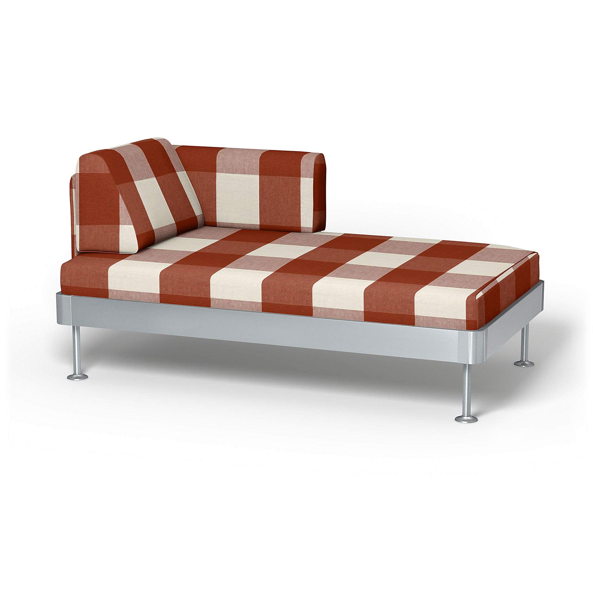 IKEA - Delaktig Chaise Longue Cover, Terracotta, Linen - Bemz