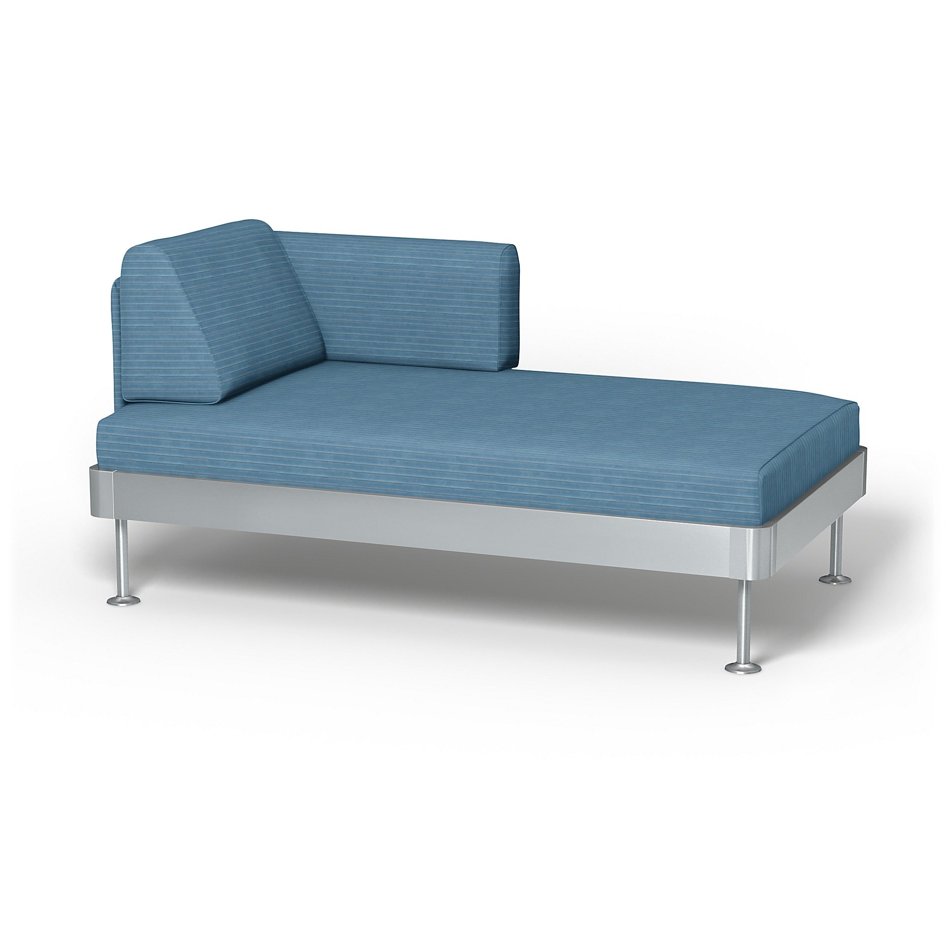 IKEA - Delaktig Chaise Longue Cover, Sky Blue, Corduroy - Bemz
