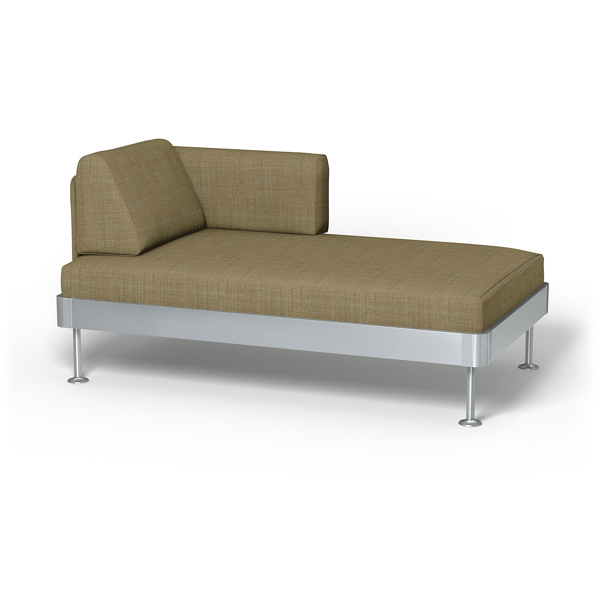 IKEA - Delaktig Chaise Longue Cover, Dusty Yellow, Bouclé & Texture - Bemz