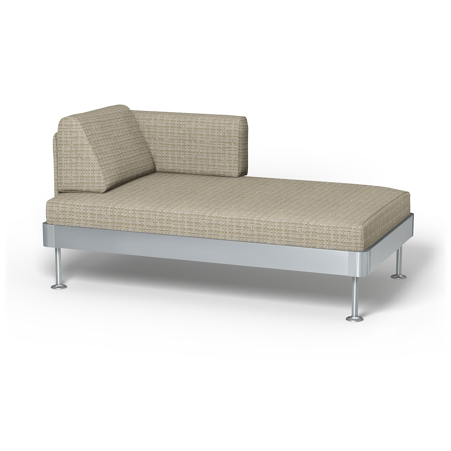 IKEA - Delaktig Chaise Longue Cover, Cream, Velvet - Bemz