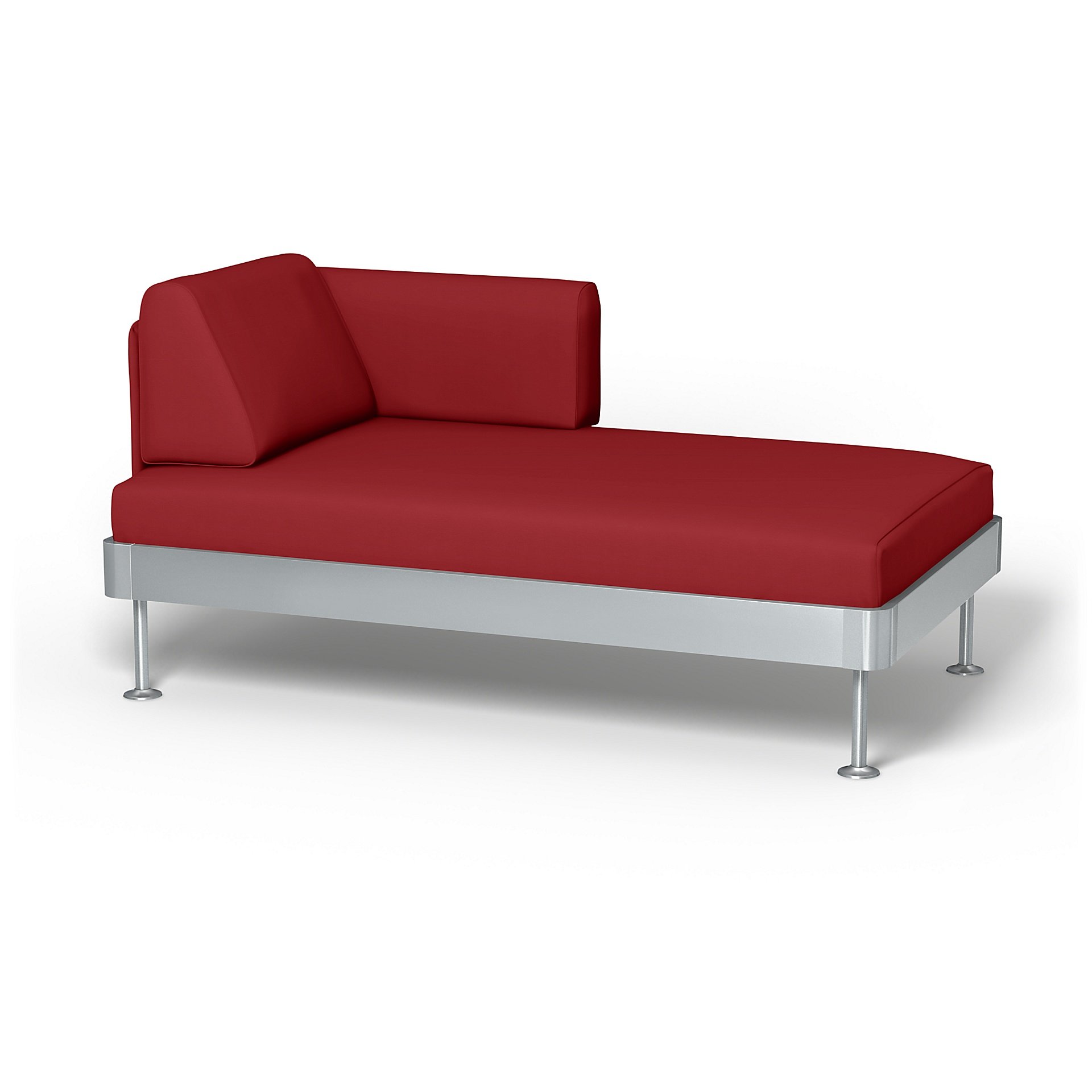 IKEA - Delaktig Chaise Longue Cover, Scarlet Red, Cotton - Bemz