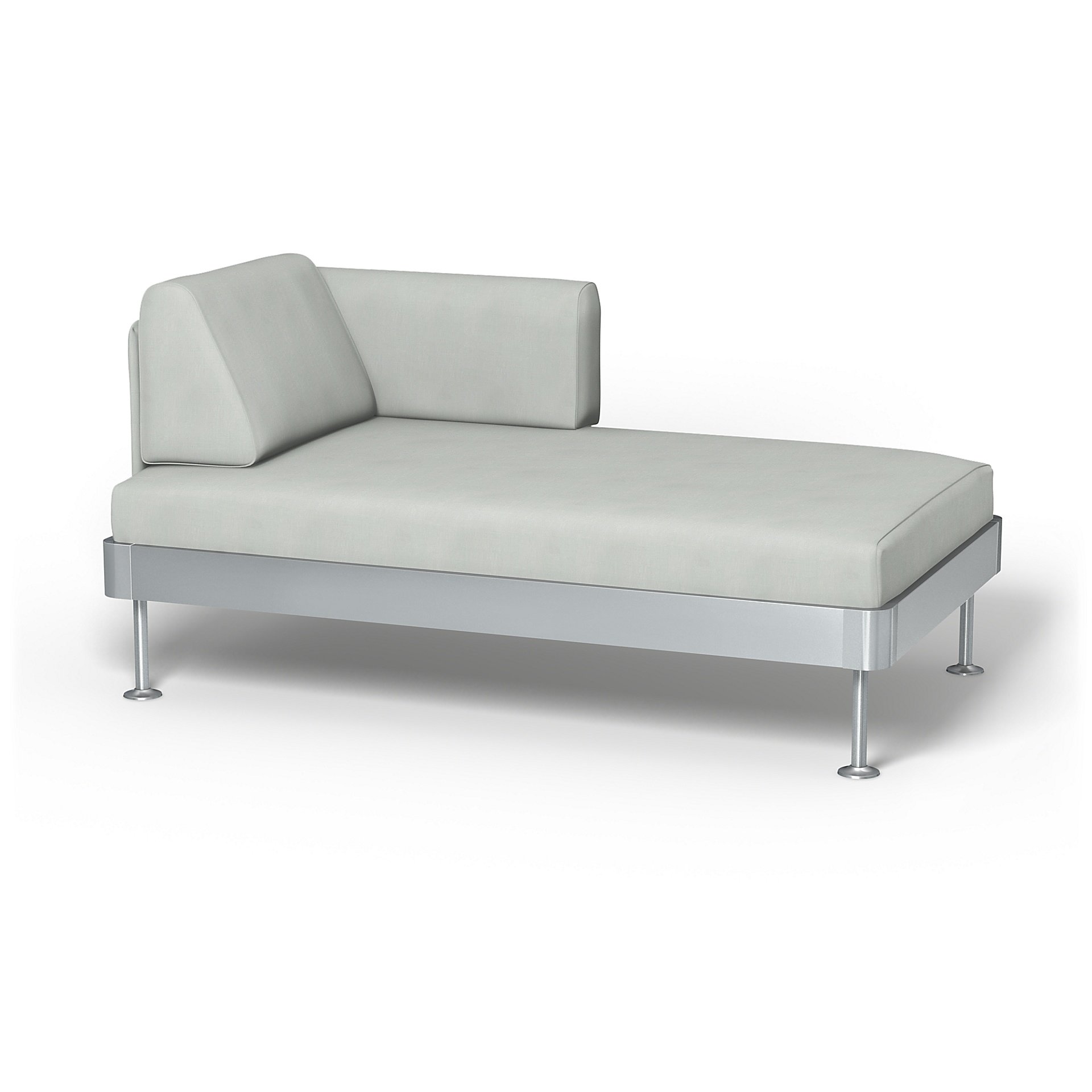 IKEA - Delaktig Chaise Longue Cover, Silver Grey, Linen - Bemz