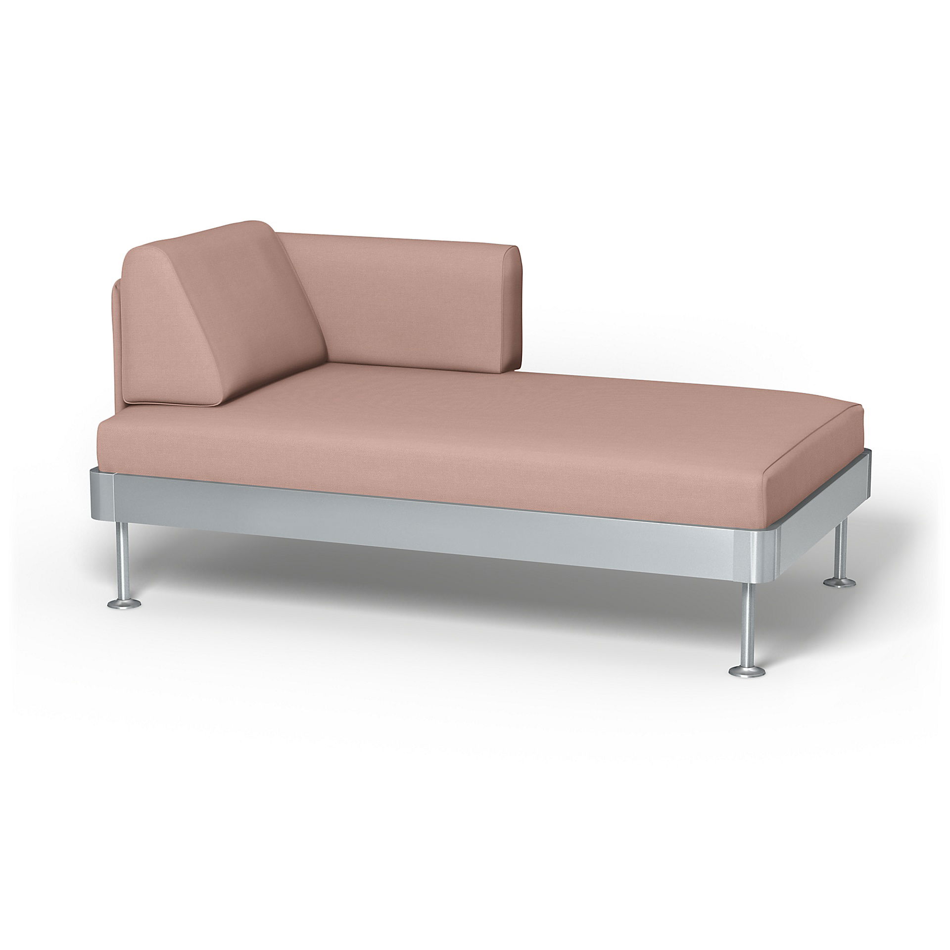 IKEA - Delaktig Chaise Longue Cover, Blush, Linen - Bemz