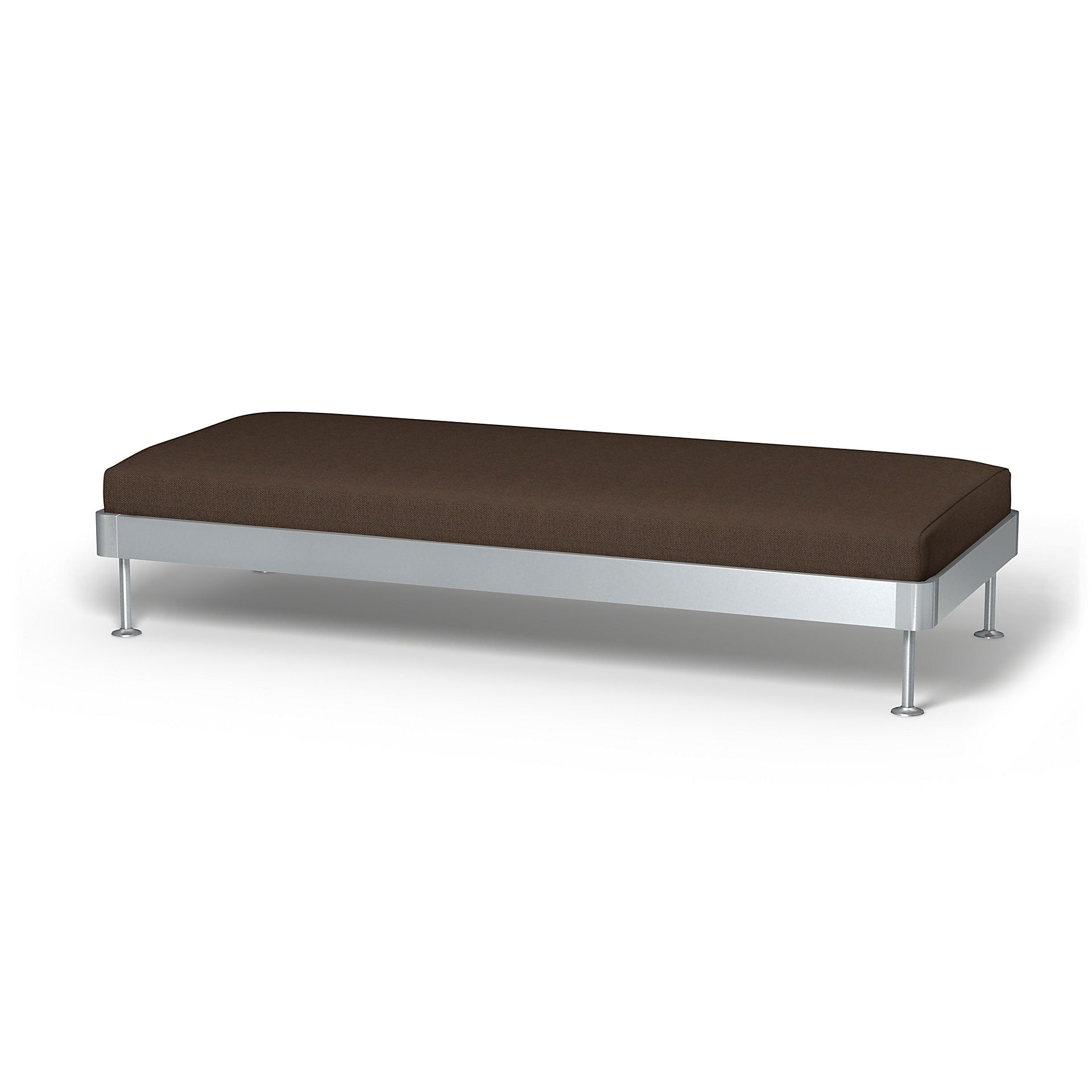 IKEA - Delaktig 3 Seat Platform Cover, Chocolate, Bouclé & Texture - Bemz