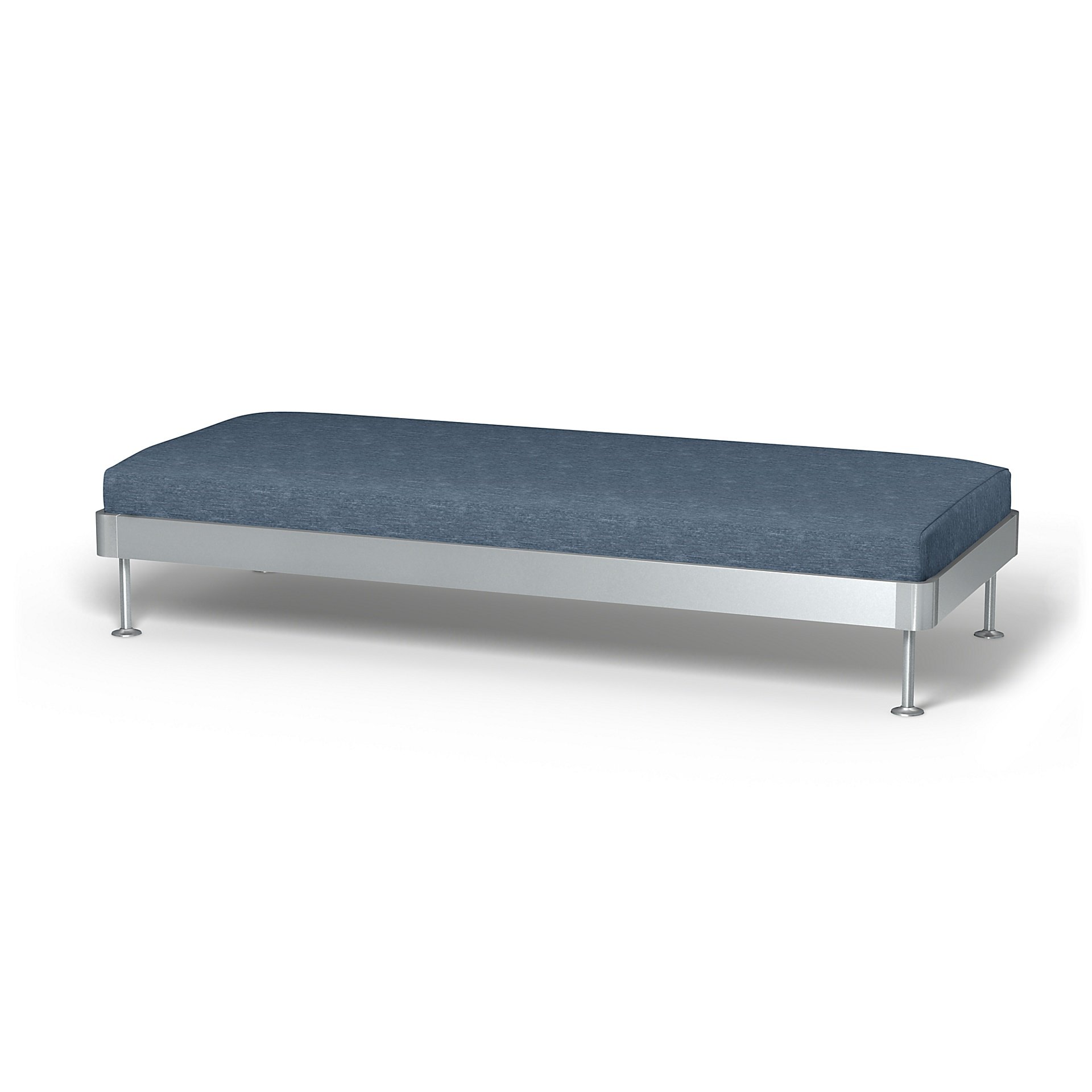 IKEA - Delaktig 3 Seat Platform Cover, Mineral Blue, Velvet - Bemz