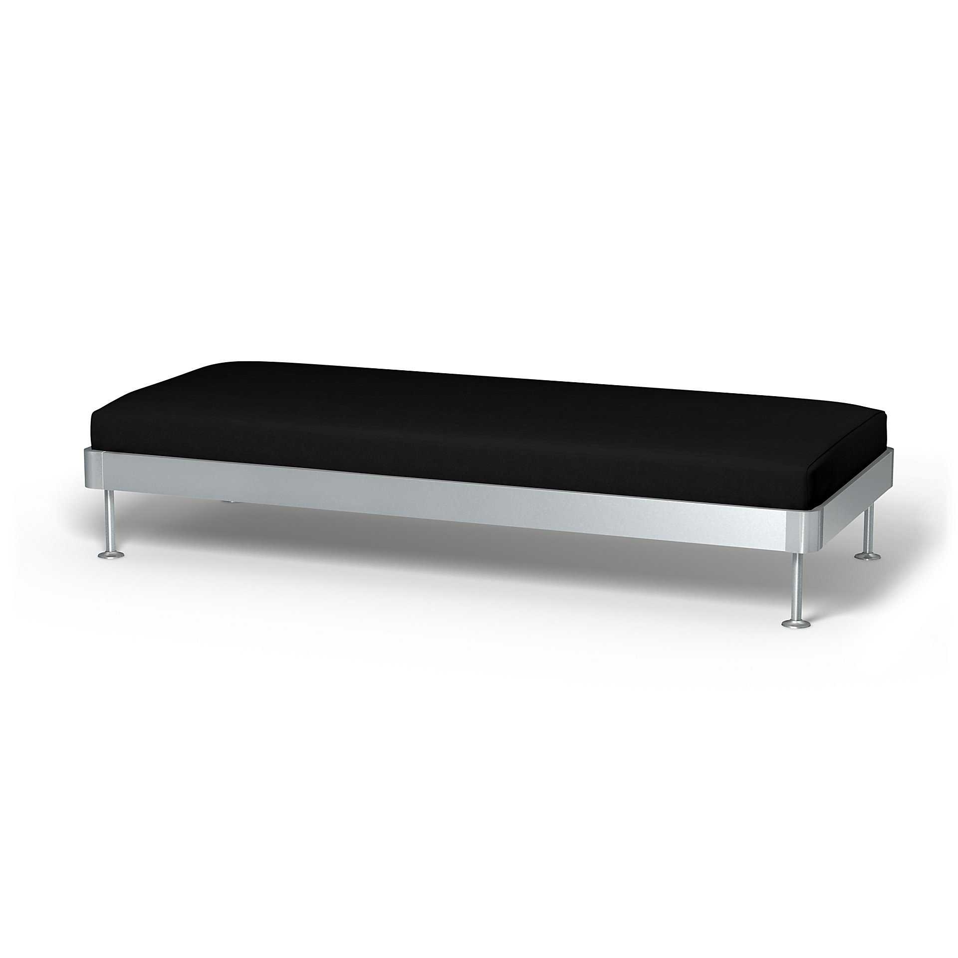 IKEA - Delaktig 3 Seat Platform Cover, Black, Velvet - Bemz