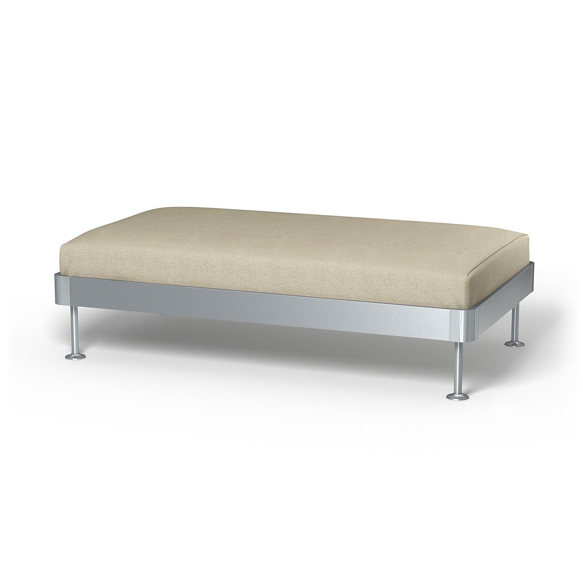 IKEA - Delaktig 2 Seat Platform Cover, Cream, Bouclé & Texture - Bemz