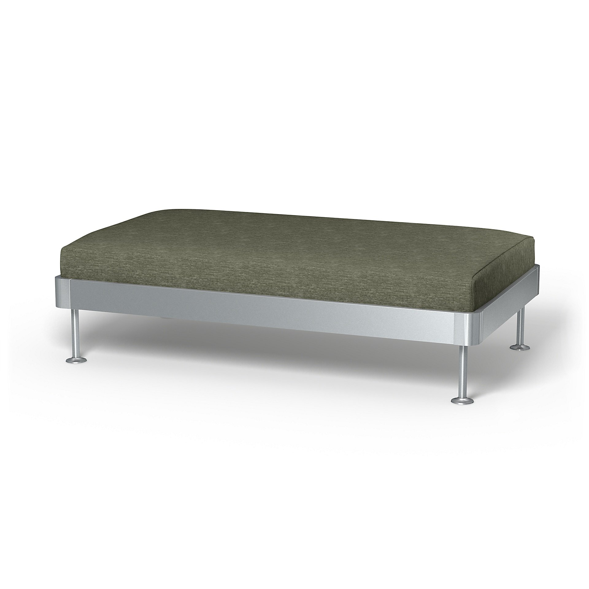 IKEA - Delaktig 2 Seat Platform Cover, Green Grey, Velvet - Bemz