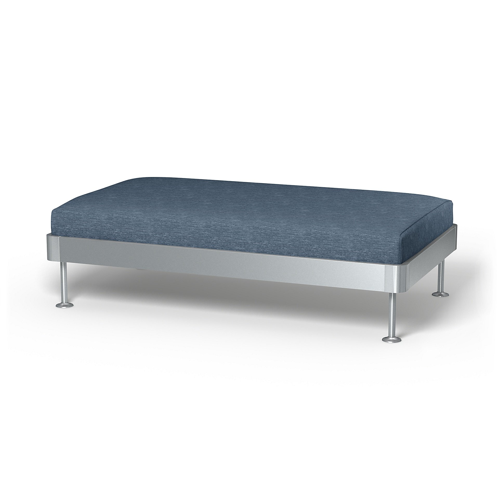 IKEA - Delaktig 2 Seat Platform Cover, Mineral Blue, Velvet - Bemz