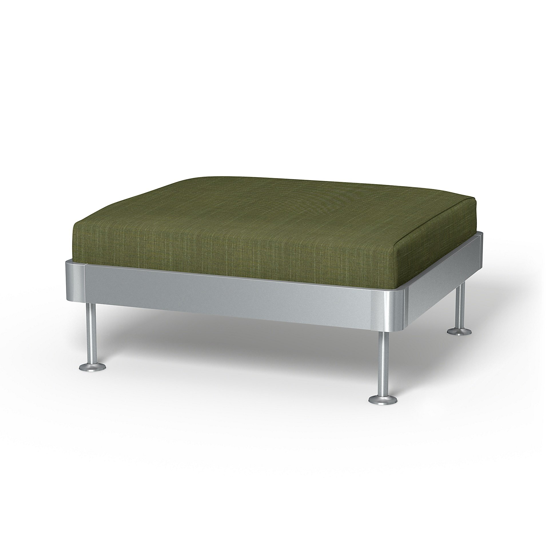 IKEA - Delaktig 1 Seat Platform Cover, Moss Green, Boucle & Texture - Bemz