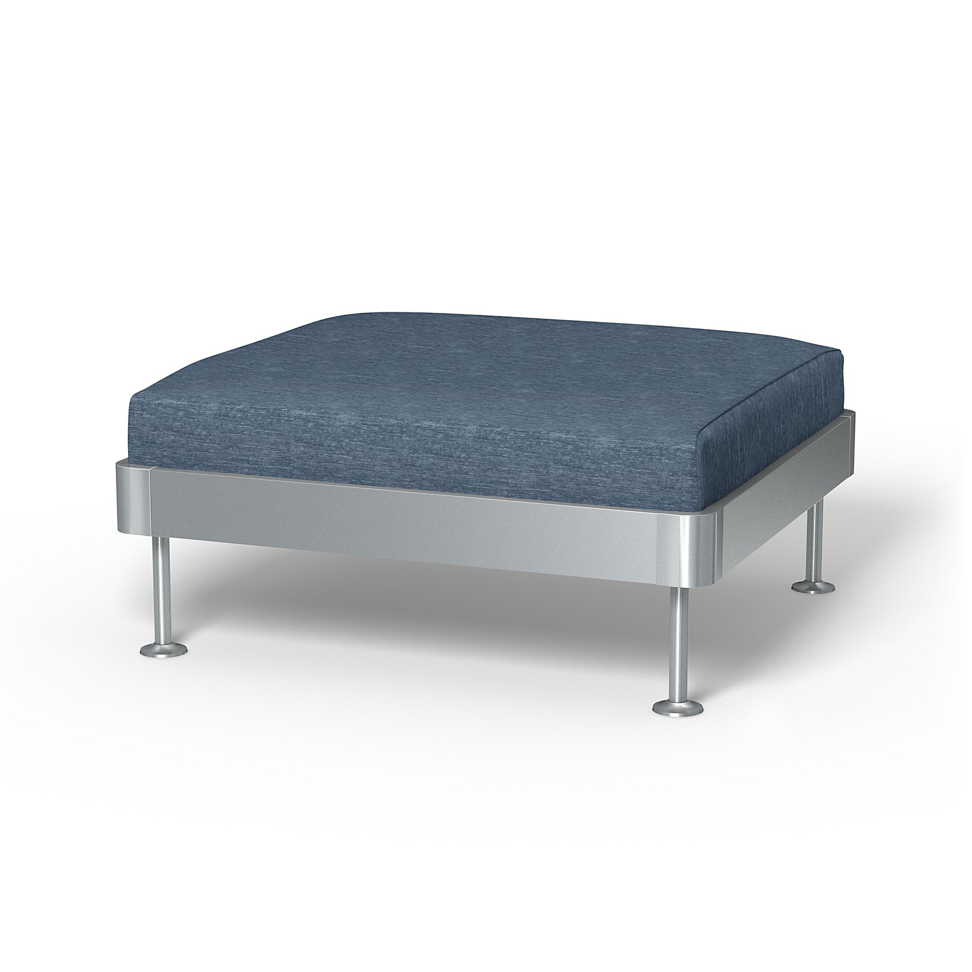 IKEA - Delaktig 1 Seat Platform Cover, Mineral Blue, Velvet - Bemz