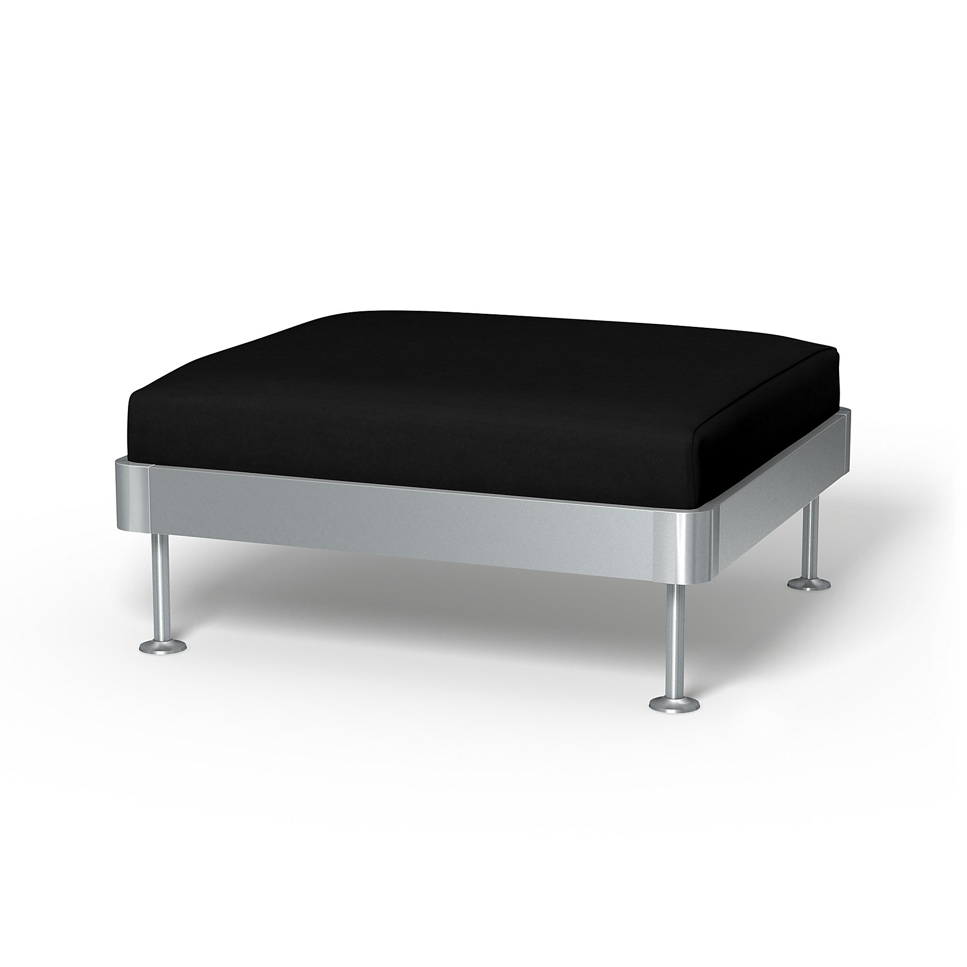 IKEA - Delaktig 1 Seat Platform Cover, Black, Velvet - Bemz