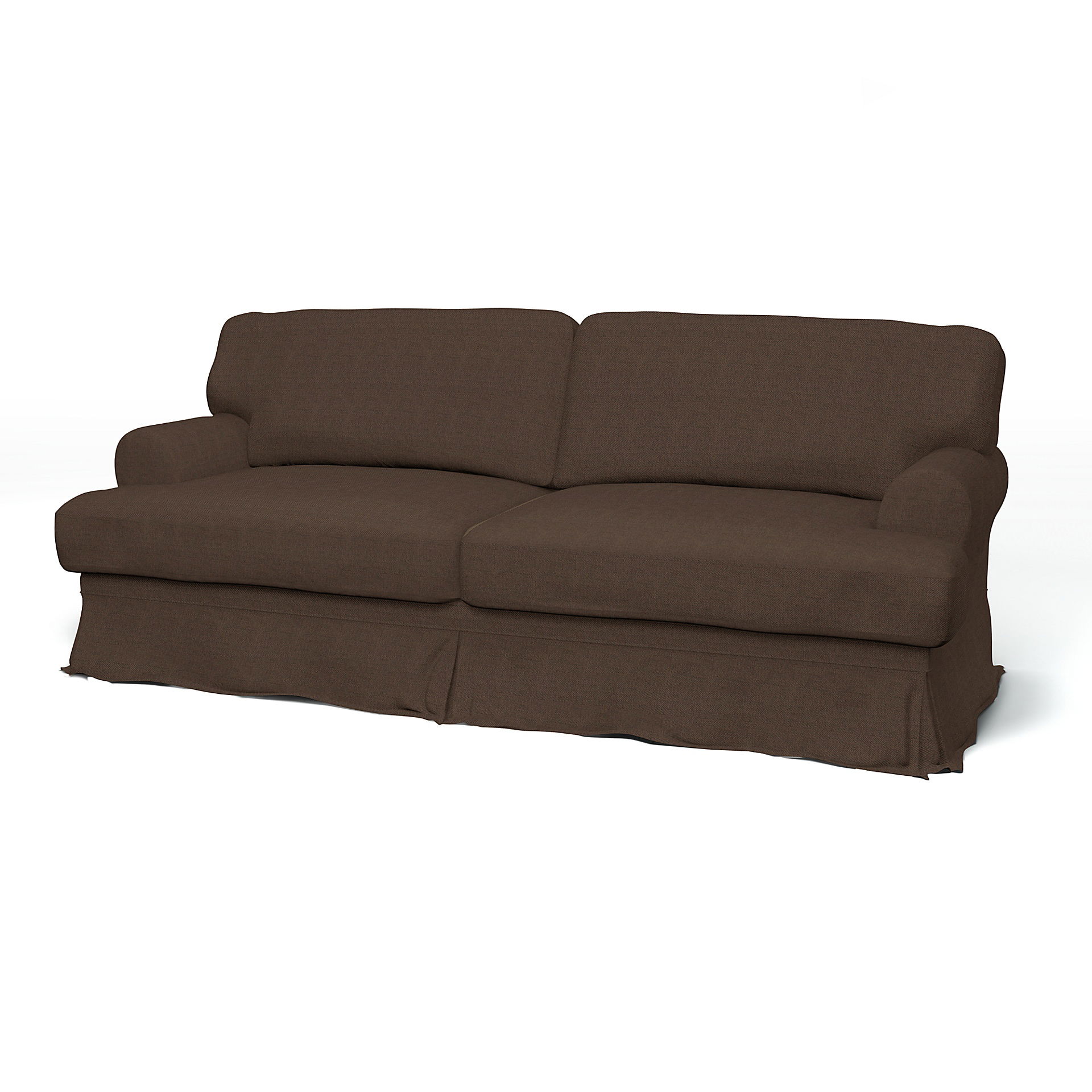 IKEA - Ekeskog 3 Seater Sofa Cover, Chocolate, Bouclé & Texture - Bemz