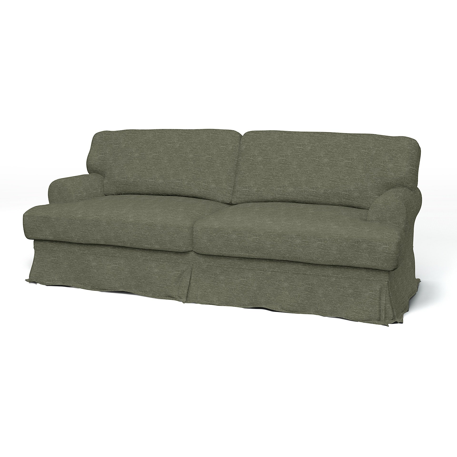 IKEA - Ekeskog 3 Seater Sofa Cover, Green Grey, Velvet - Bemz