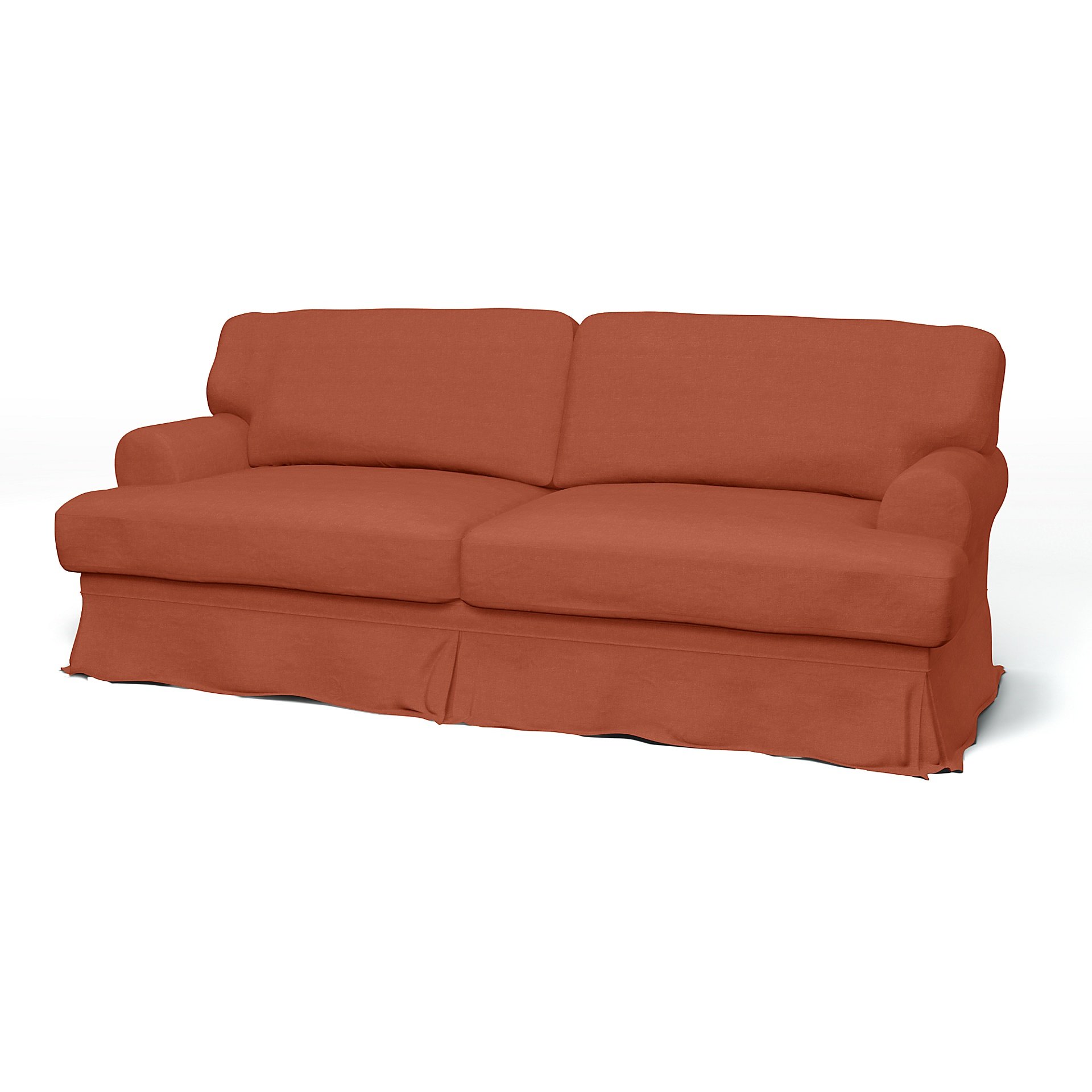 IKEA - Ekeskog 3 Seater Sofa Cover, Burnt Orange, Linen - Bemz