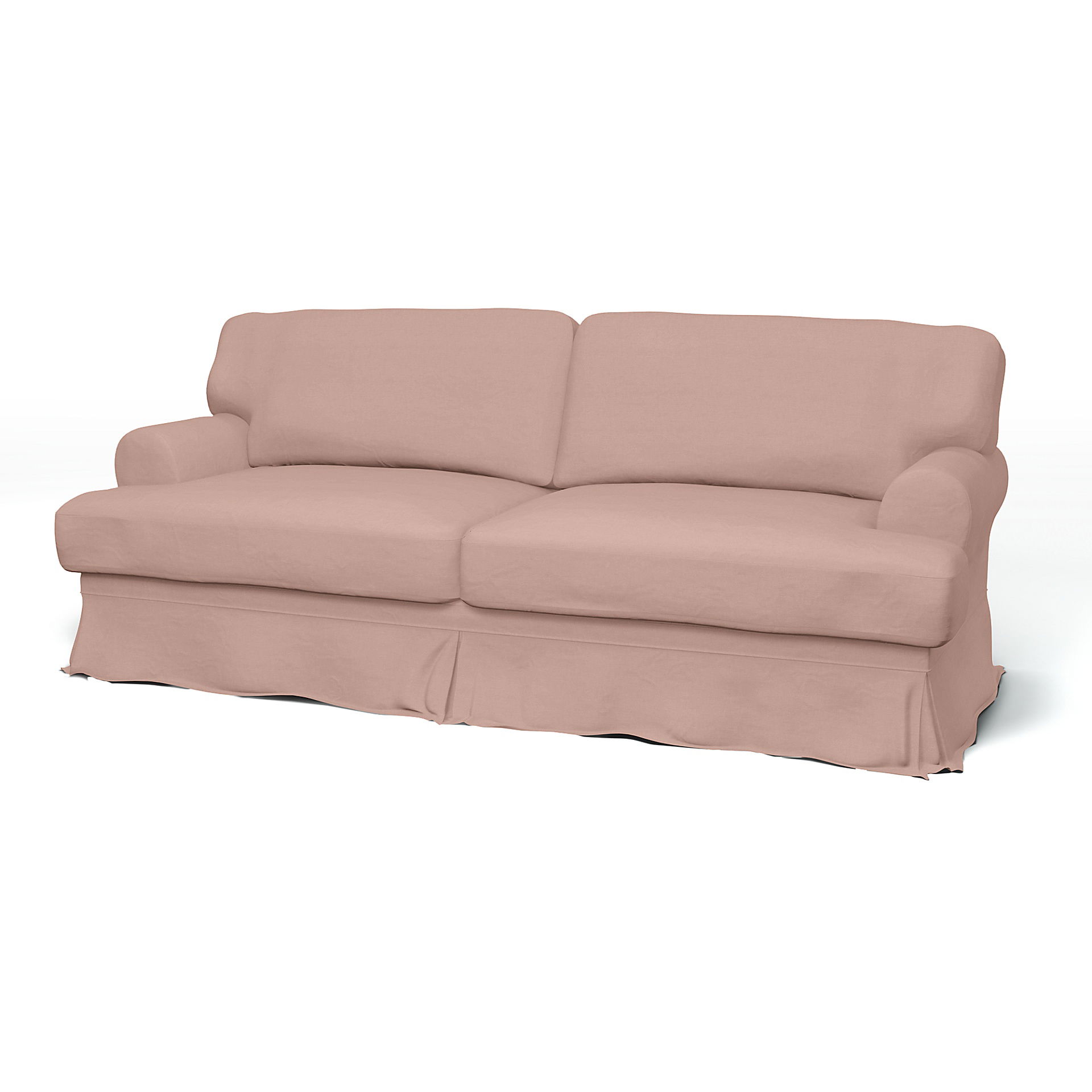 IKEA - Ekeskog 3 Seater Sofa Cover, Blush, Linen - Bemz