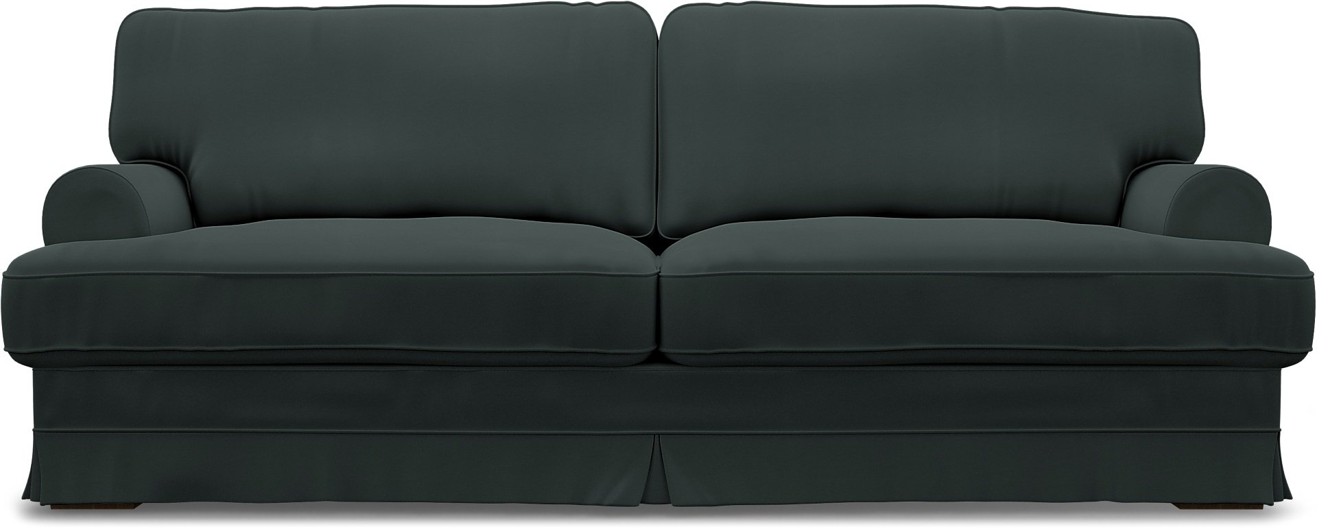 IKEA - Ekeskog 3 Seater Sofa Cover, Graphite Grey, Cotton - Bemz
