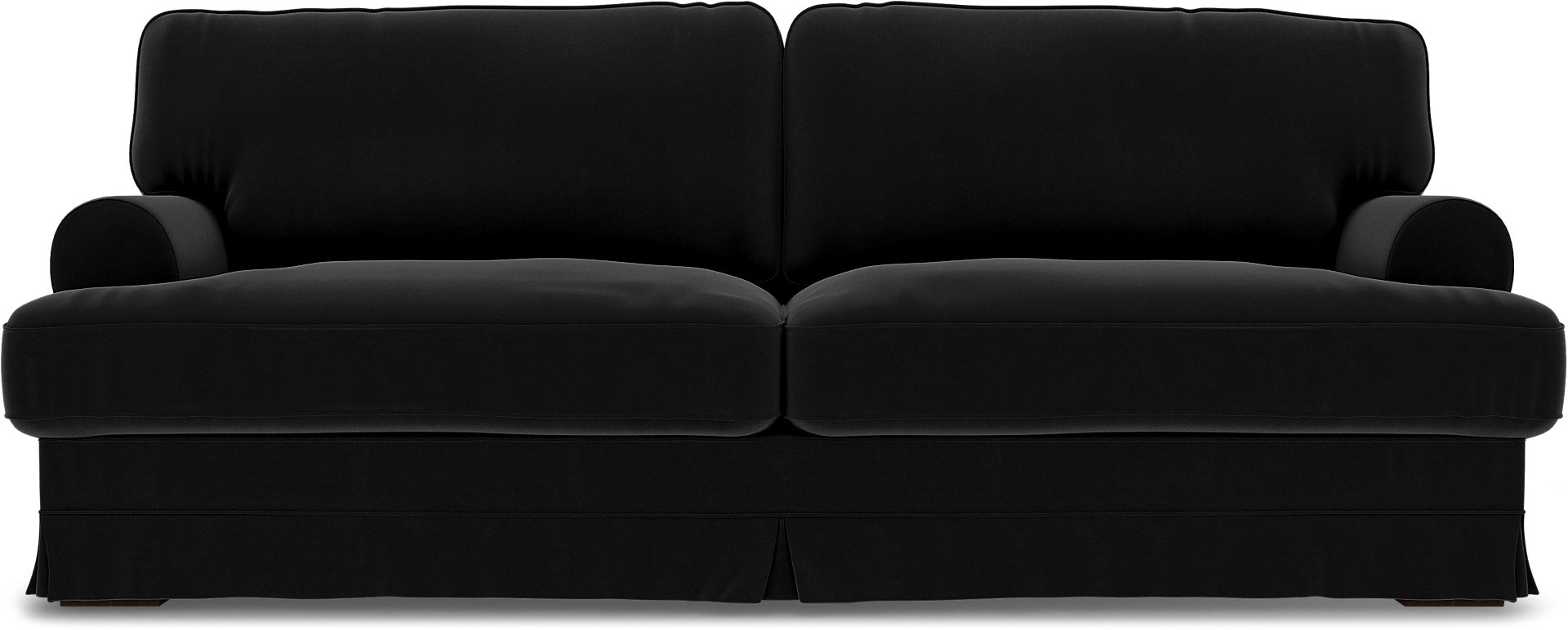 IKEA - Ekeskog 3 Seater Sofa Cover, Black, Velvet - Bemz