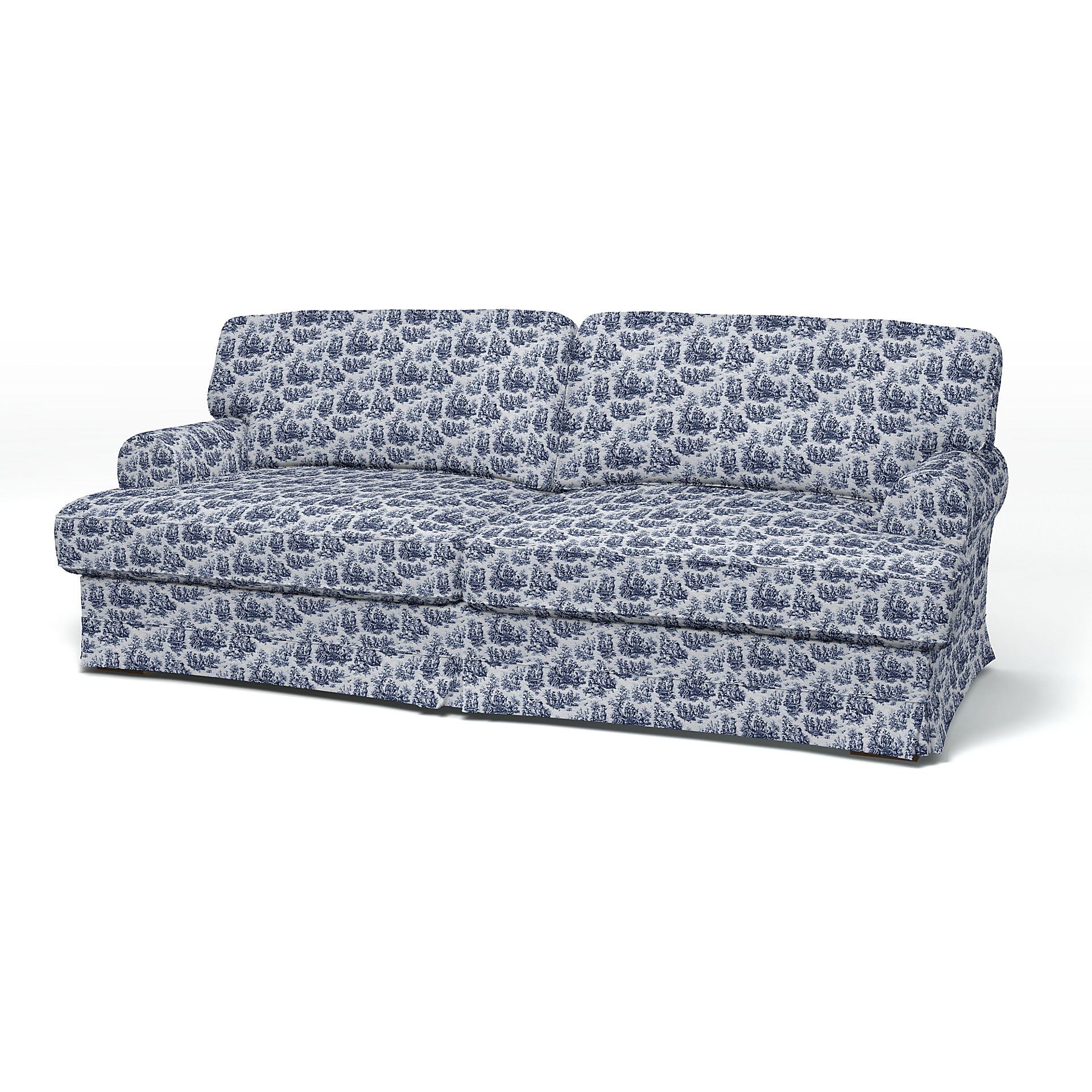 IKEA - Överdrag till Ekeskog bäddsoffa, Dark Blue, BOUCLÉ & TEXTUR - Bemz