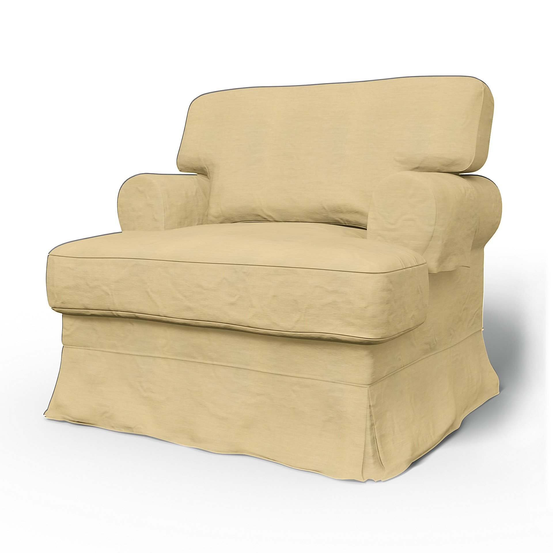 Bemz IKEA - Hoes voor fauteuil Ekeskog, Soft Yellow, Linnen