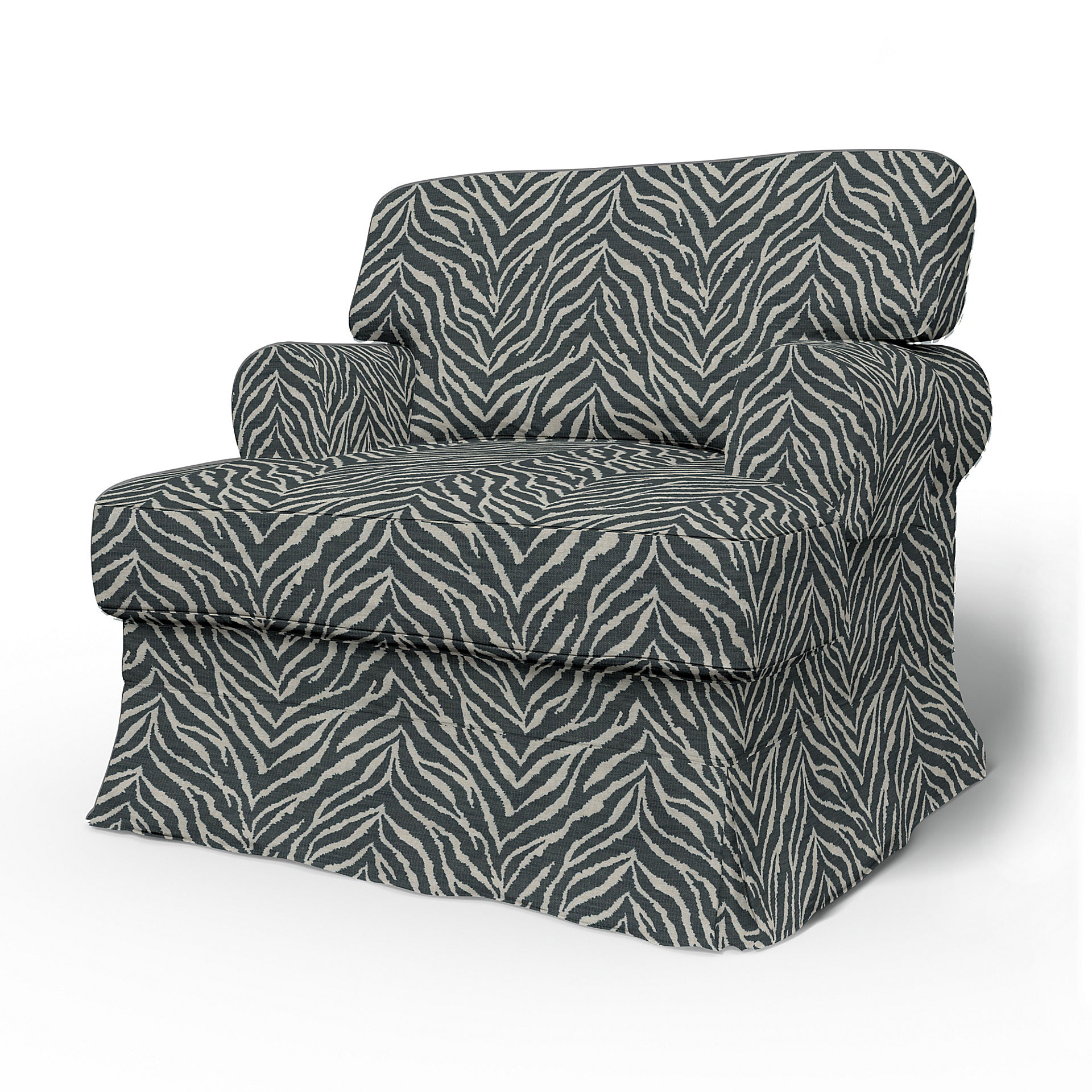 Bemz IKEA - Hoes voor fauteuil Ekeskog, Black/White, DE NATURES’ PALETTE COLLECTION VAN 