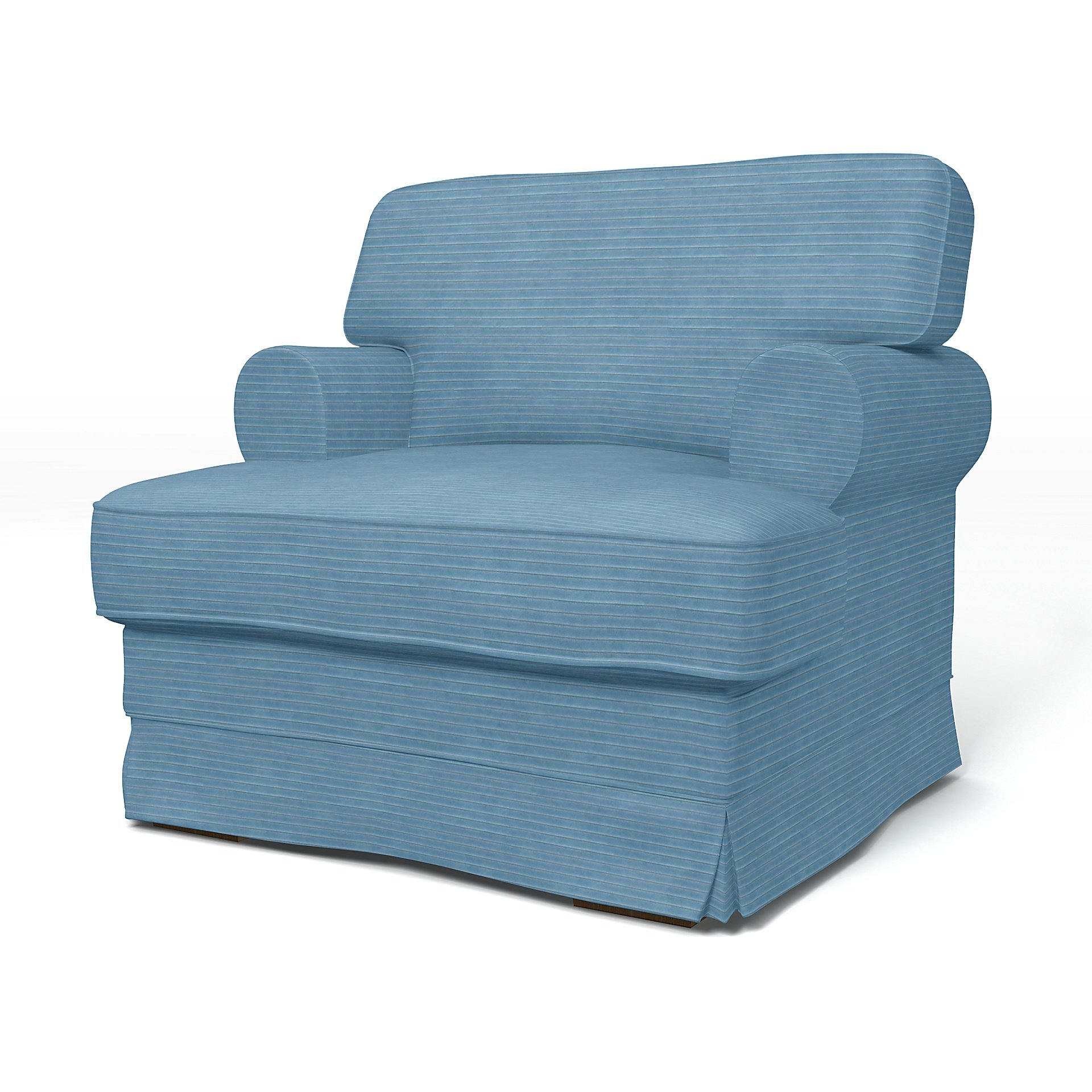 IKEA - Ekeskog Armchair Cover, Sky Blue, Corduroy - Bemz