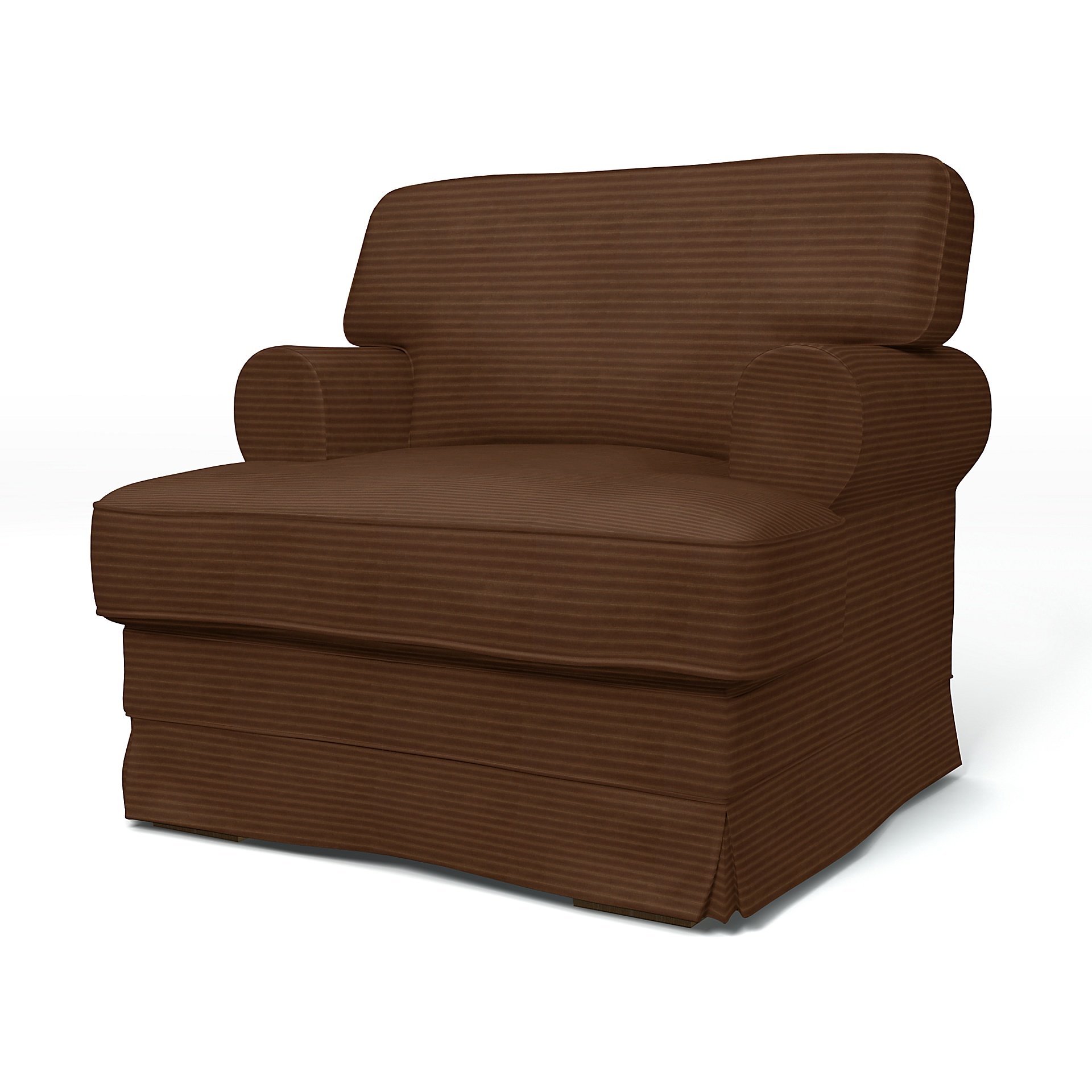 IKEA - Ekeskog Armchair Cover, Chocolate Brown, Corduroy - Bemz