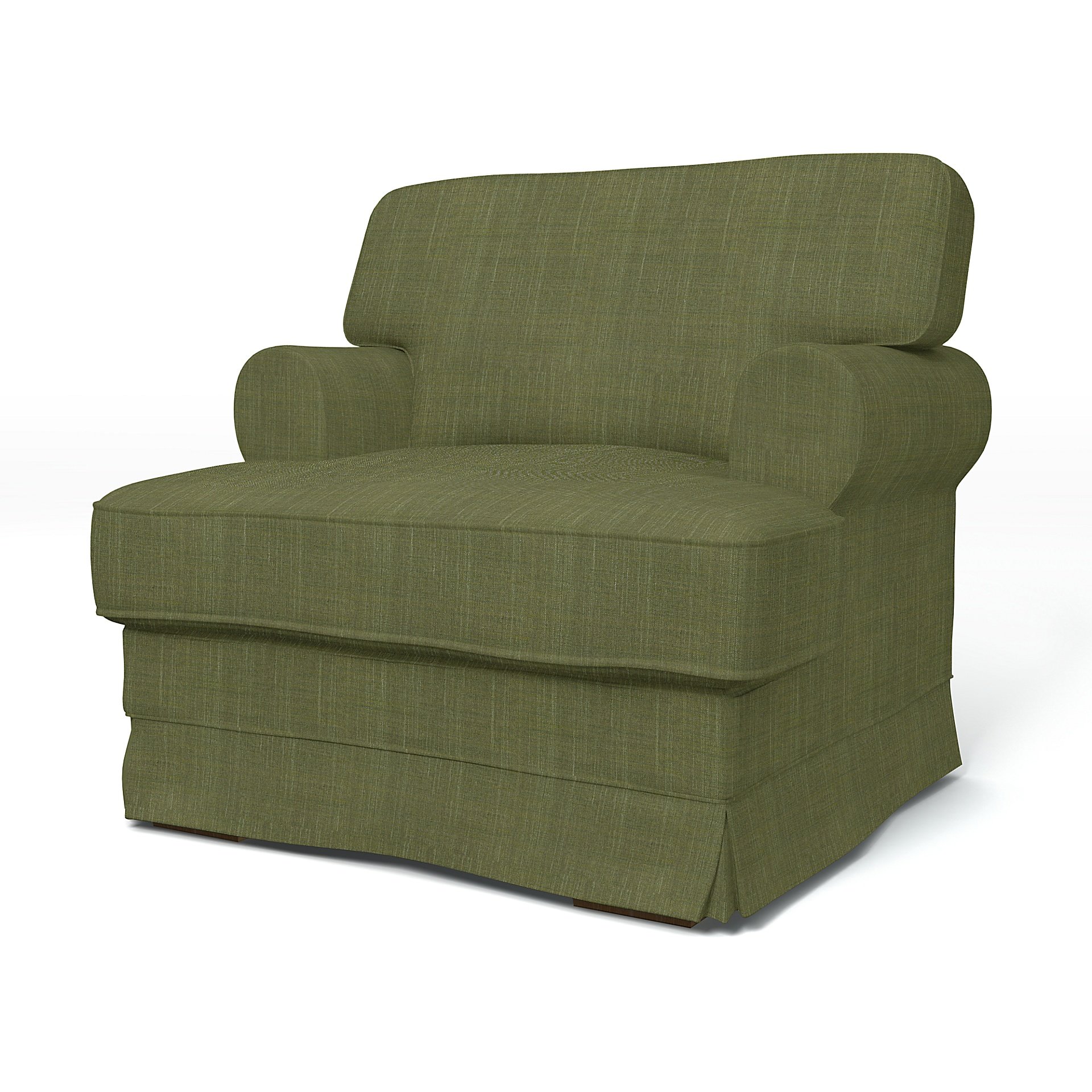 IKEA - Ekeskog Armchair Cover, Moss Green, Boucle & Texture - Bemz