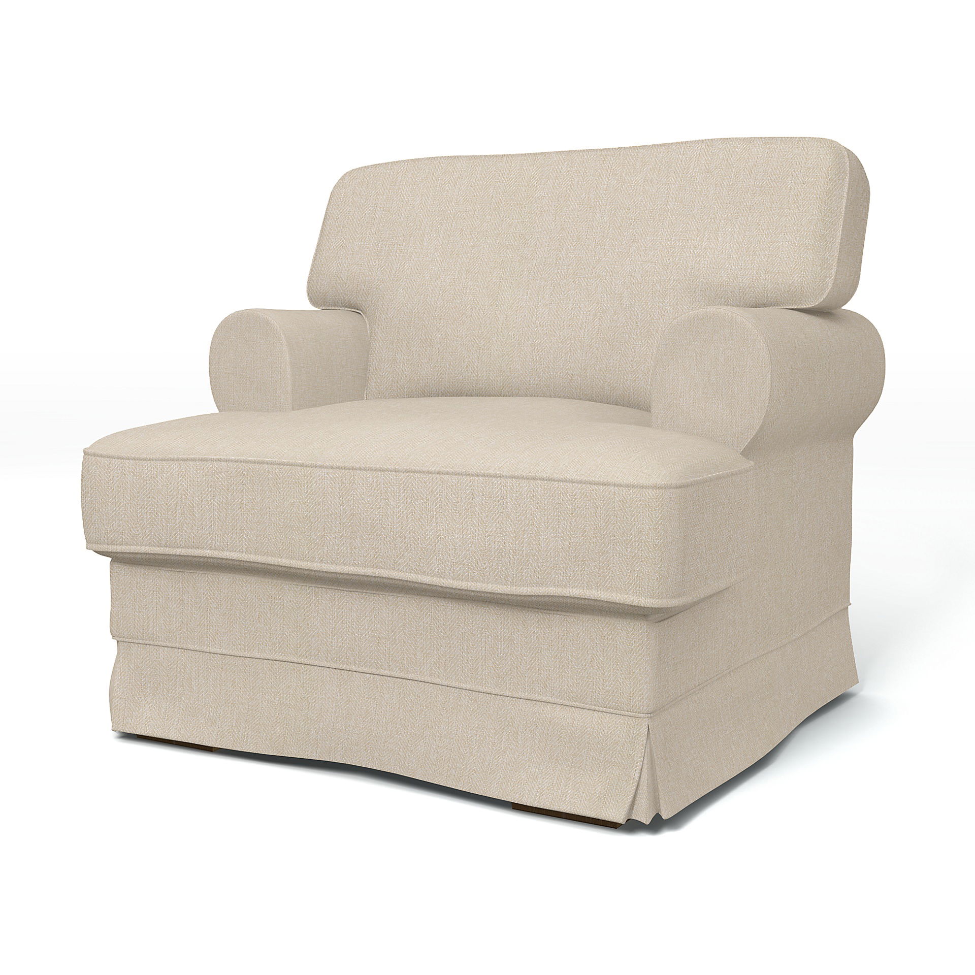 IKEA - Ekeskog Armchair Cover, Natural, Bouclé & Texture - Bemz