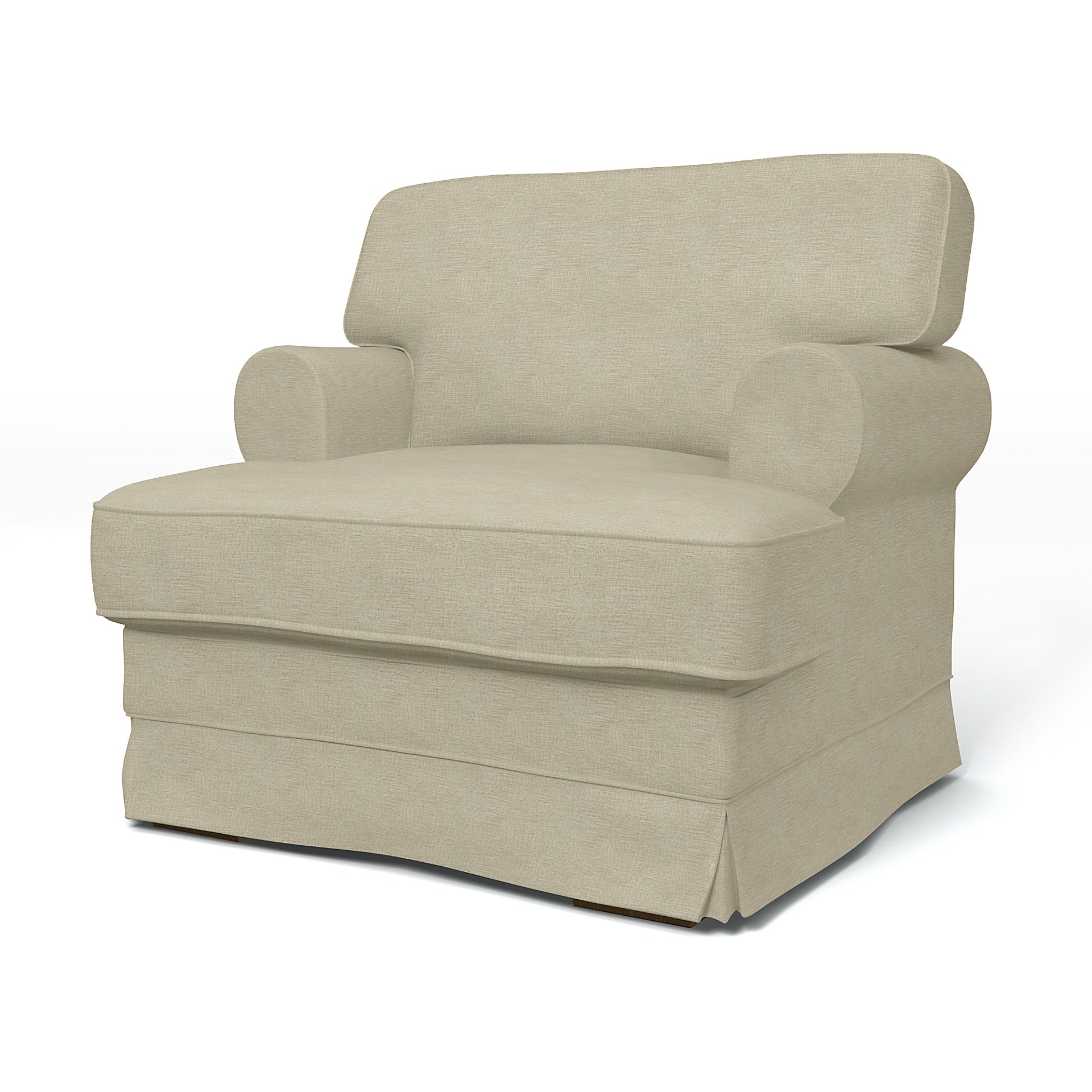 IKEA - Ekeskog Armchair Cover, Soft White, Boucle & Texture - Bemz