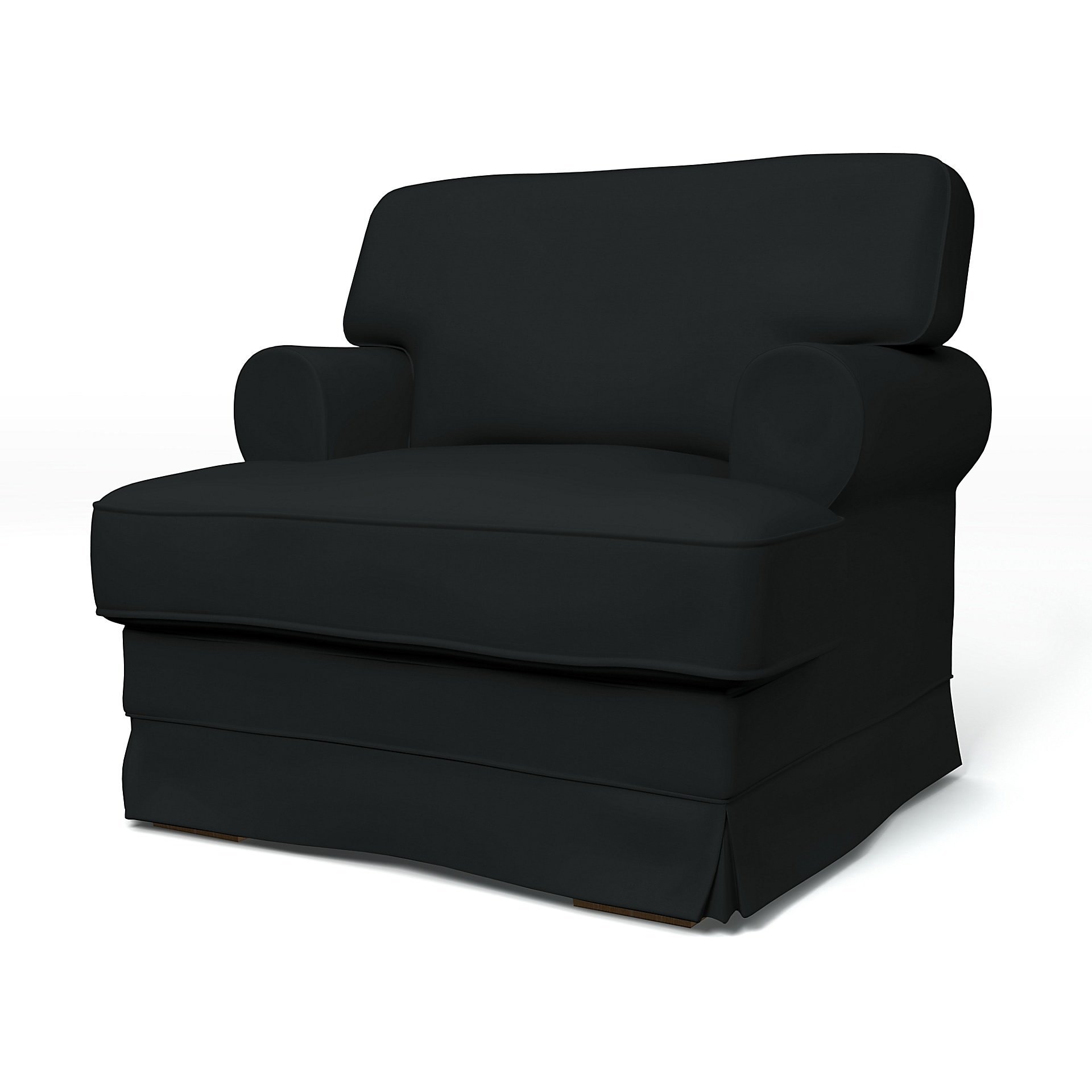 IKEA - Ekeskog Armchair Cover, Jet Black, Cotton - Bemz