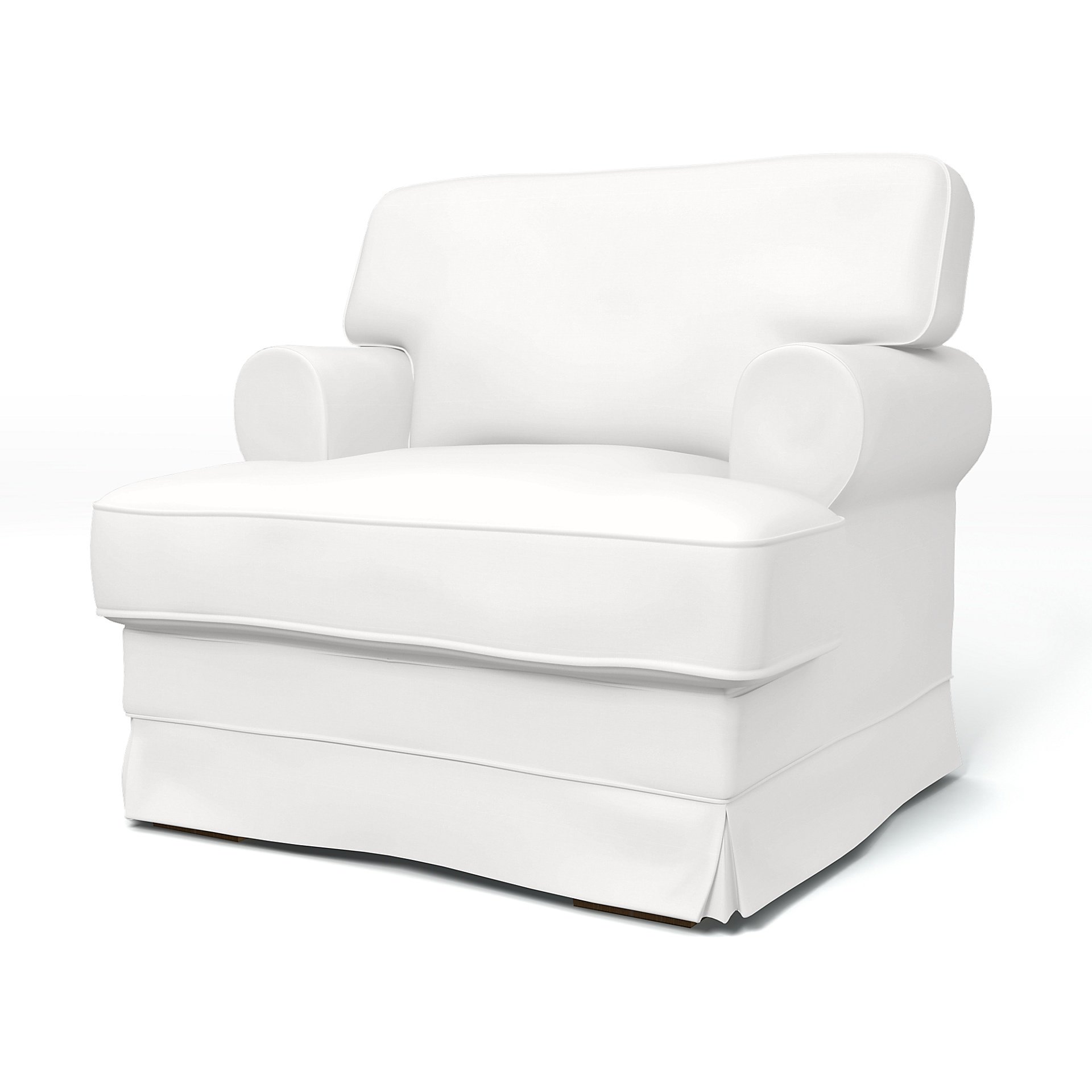 IKEA - Ekeskog Armchair Cover, Absolute White, Cotton - Bemz