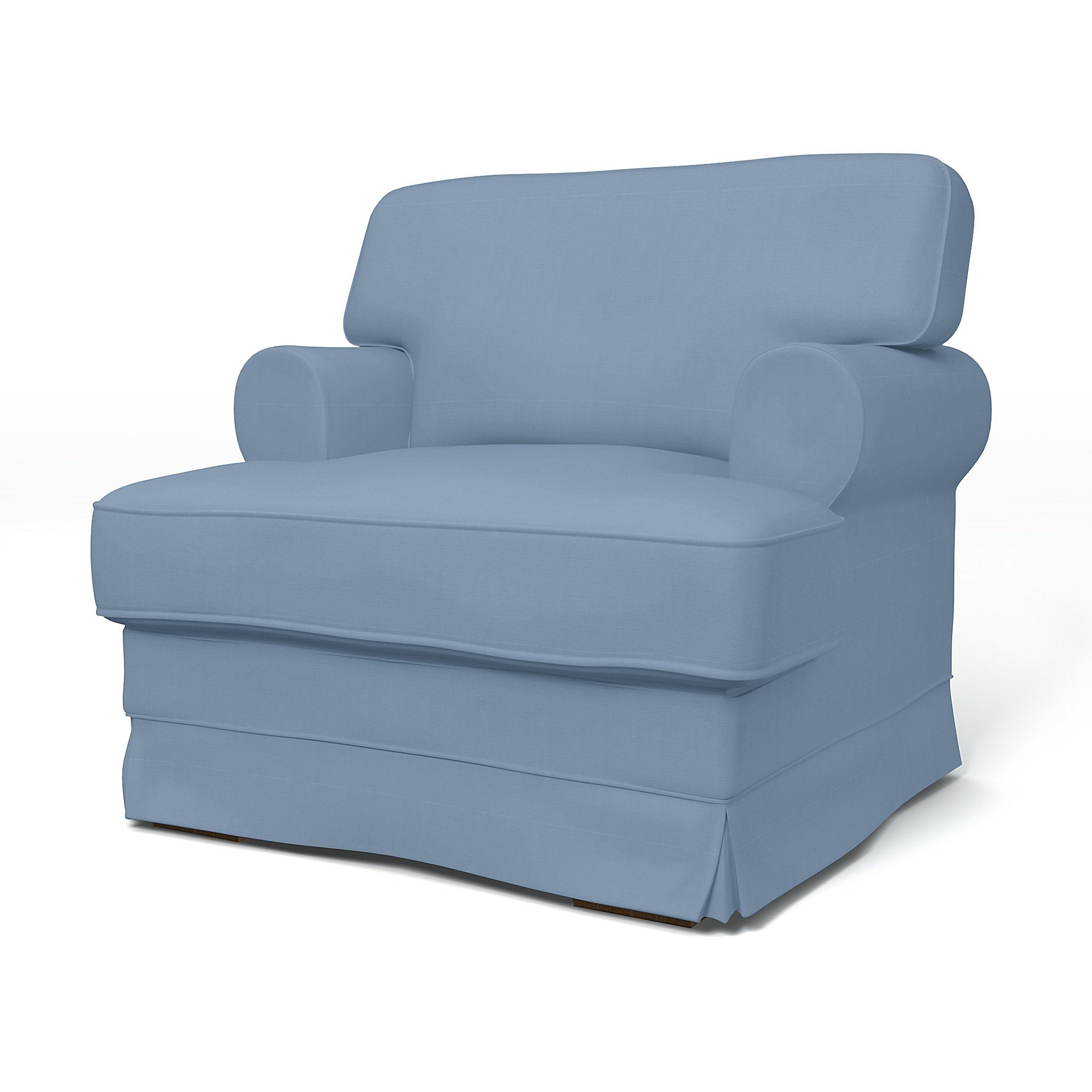 IKEA - Ekeskog Armchair Cover, Dusty Blue, Cotton - Bemz