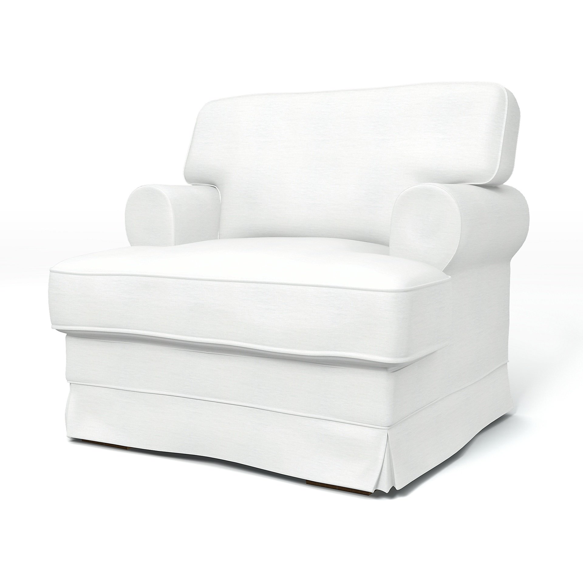 IKEA - Ekeskog Armchair Cover, White, Linen - Bemz