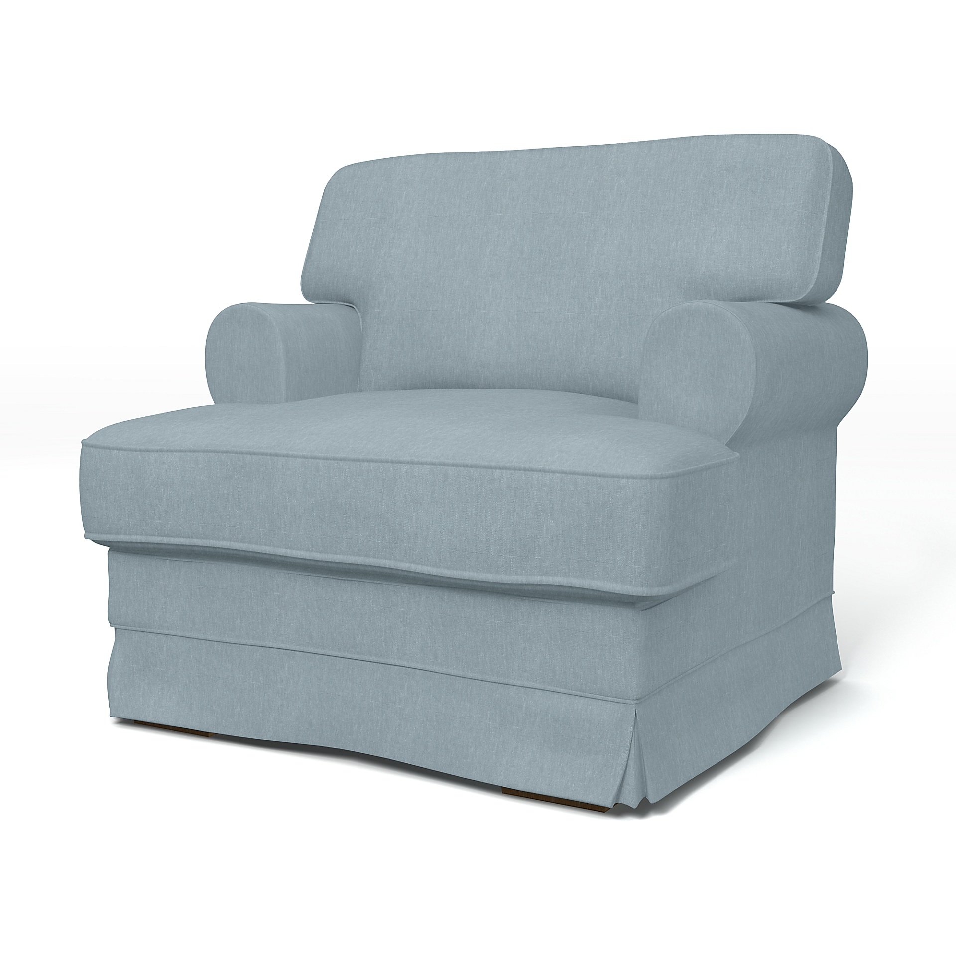 IKEA - Ekeskog Armchair Cover, Dusty Blue, Linen - Bemz