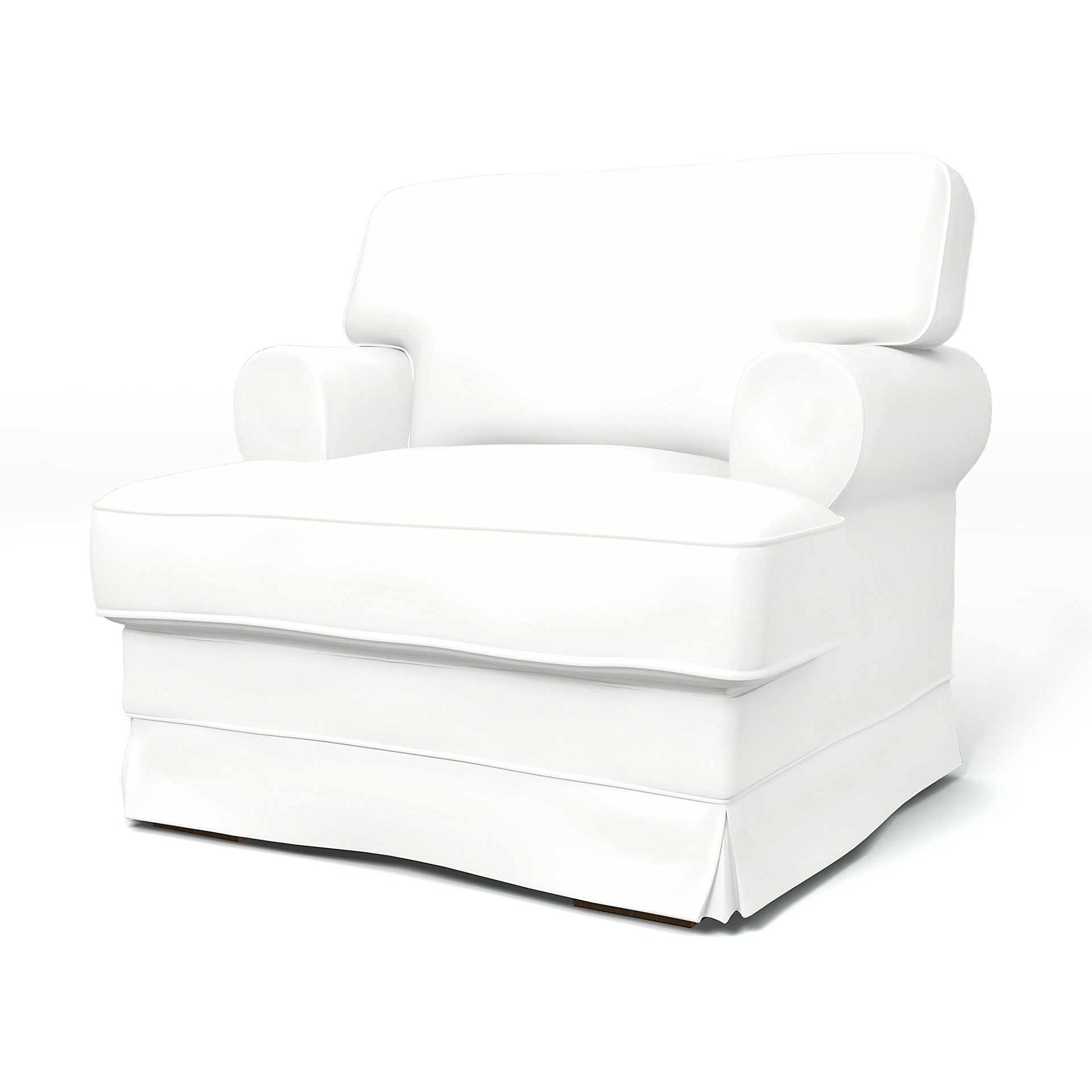 IKEA - Ekeskog Armchair Cover, Absolute White, Linen - Bemz