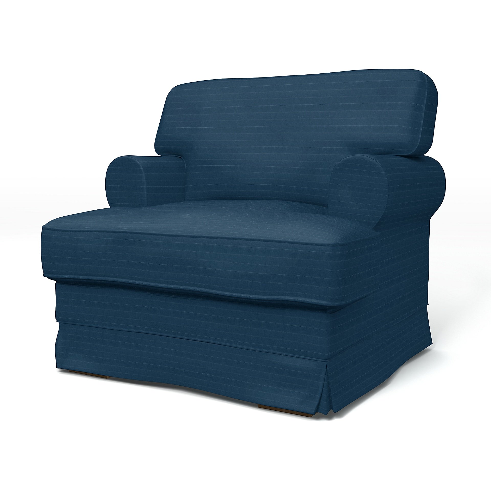 IKEA - Ekeskog Armchair Cover, Denim Blue, Velvet - Bemz