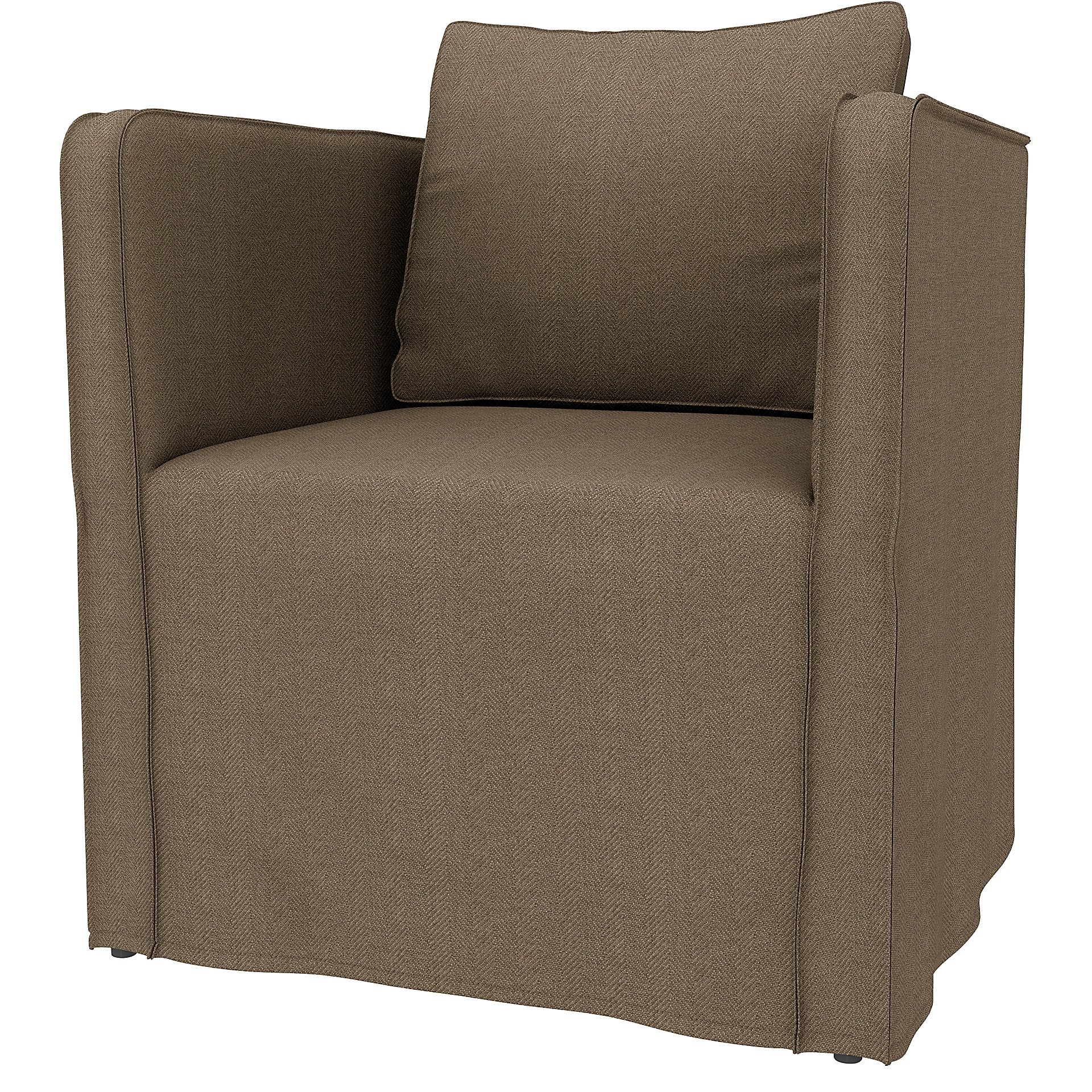 IKEA - Ekero armchair cover, Dark Taupe, Boucle & Texture - Bemz