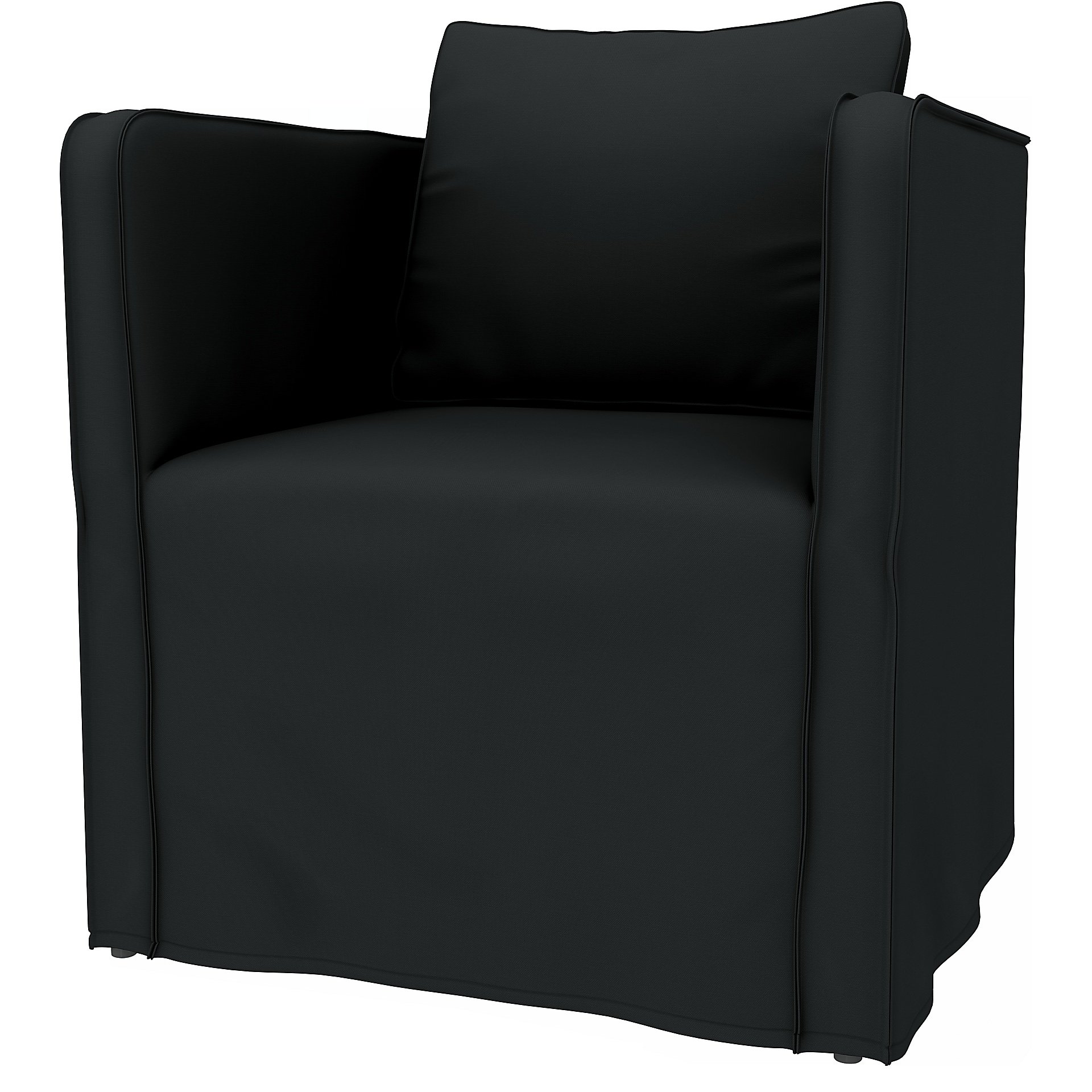IKEA - Ekero armchair cover, Jet Black, Cotton - Bemz