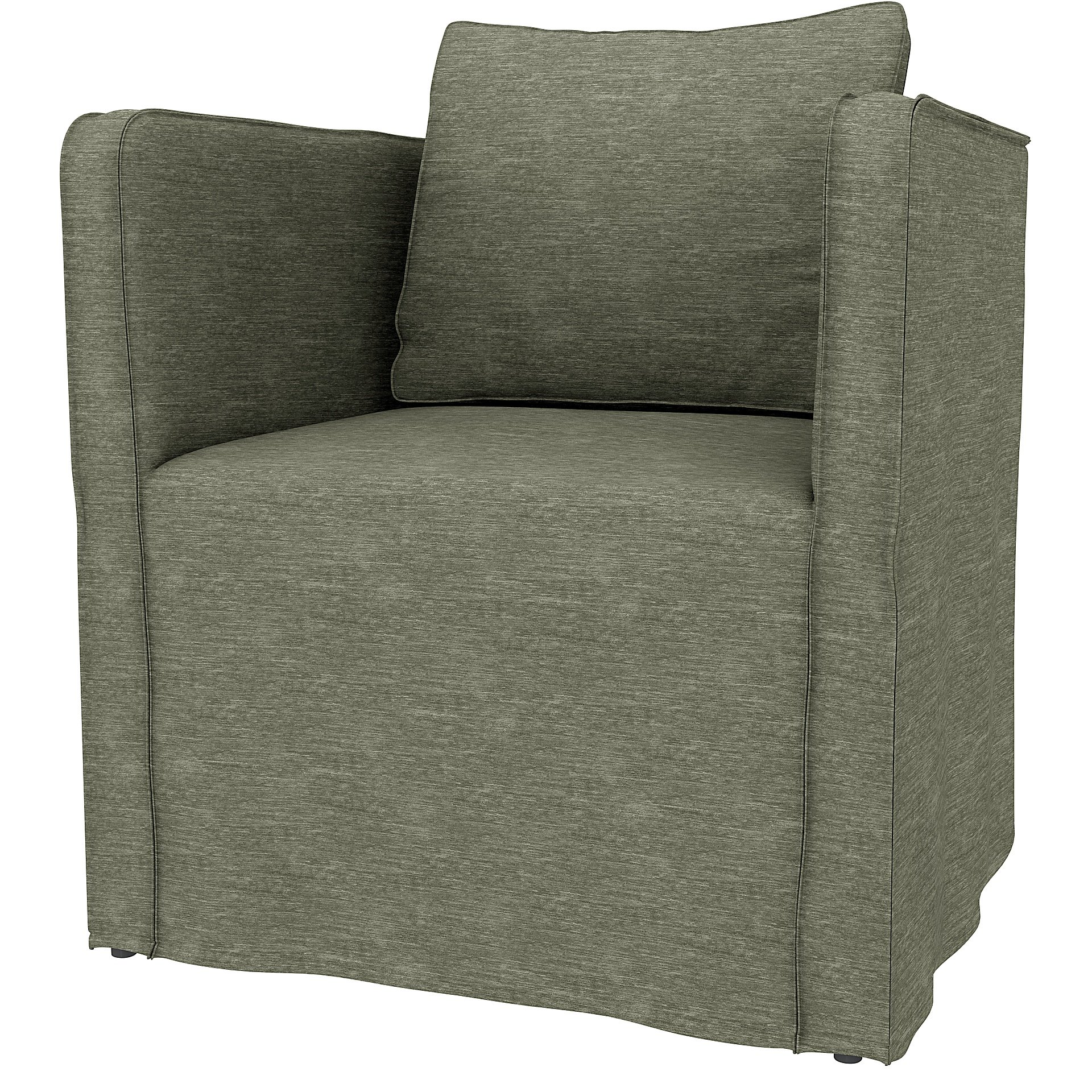 IKEA - Ekero armchair cover, Green Grey, Velvet - Bemz