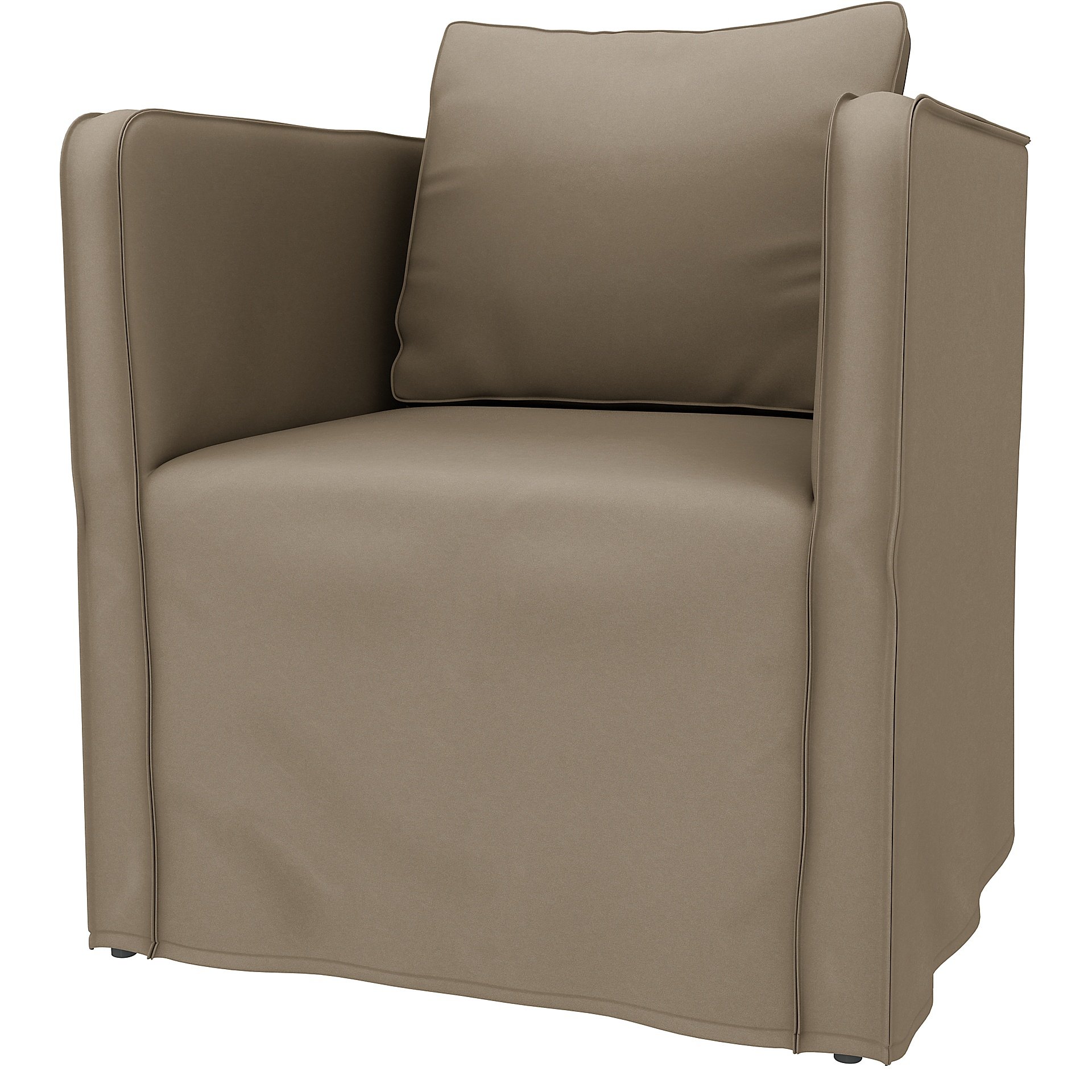 IKEA - Ekero armchair cover, Taupe, Velvet - Bemz